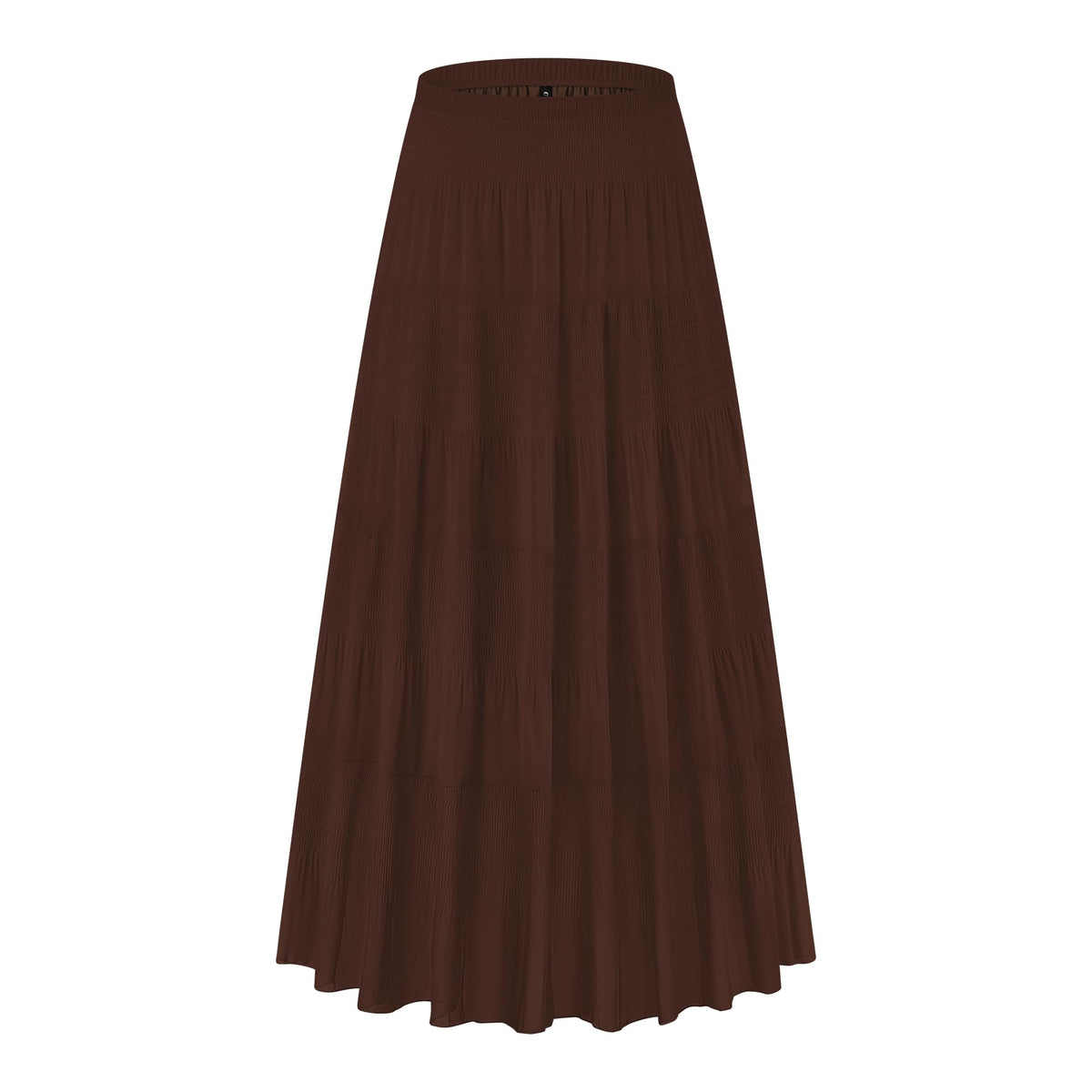CYiNu Women's Chiffon Elastic High Waist Tiered Pleated Floral Printed A-Line Boho Long Maxi Skirts