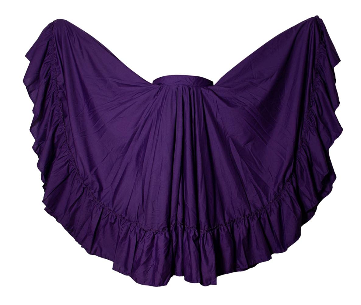 OD Professional Dance Skirt for Folkloric Mexican or Flamenco Dancing Double Circle (Doble Vuelo)