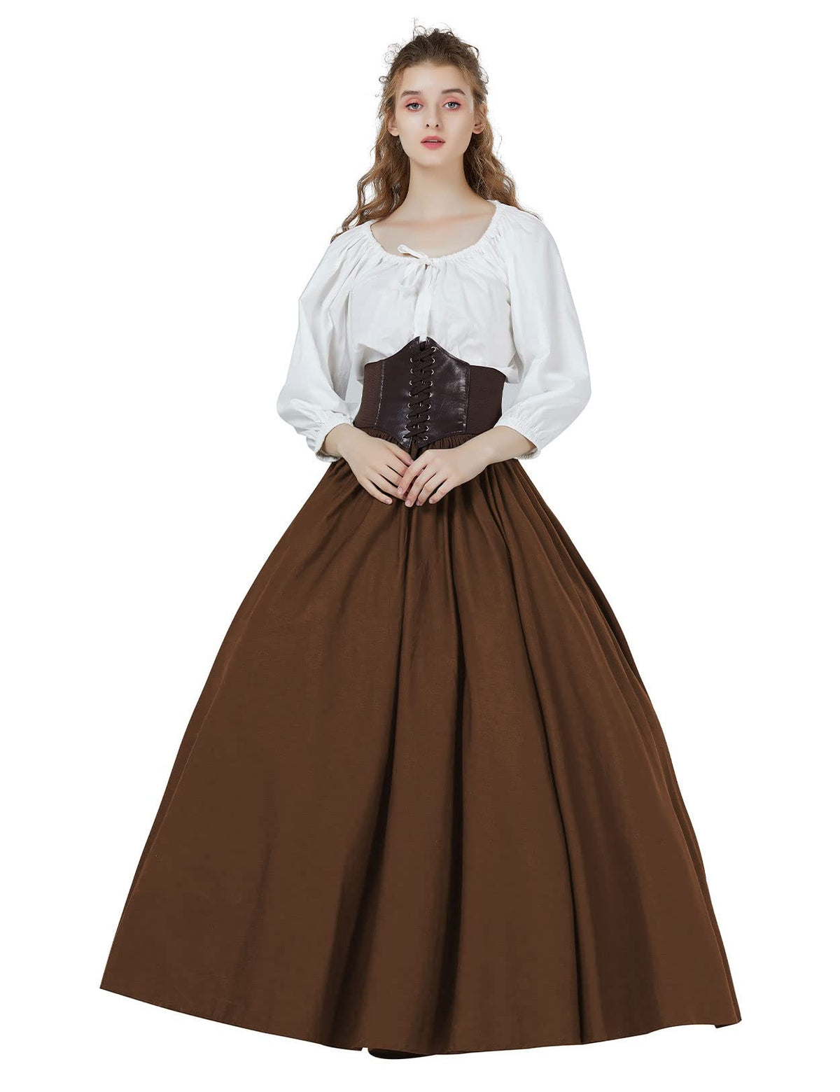 BEAUTELICATE Victorian Dress Renaissance Skirt Gypsy Long Maxi Medieval Skirt A-line Full Length