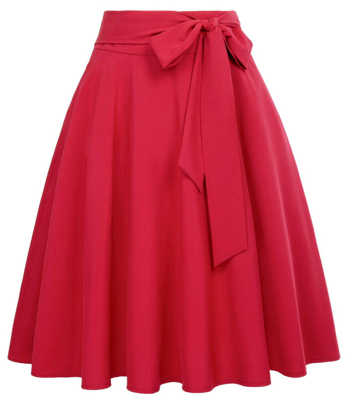 Belle Poque Women High Waisted A Line Skirt with Pockets