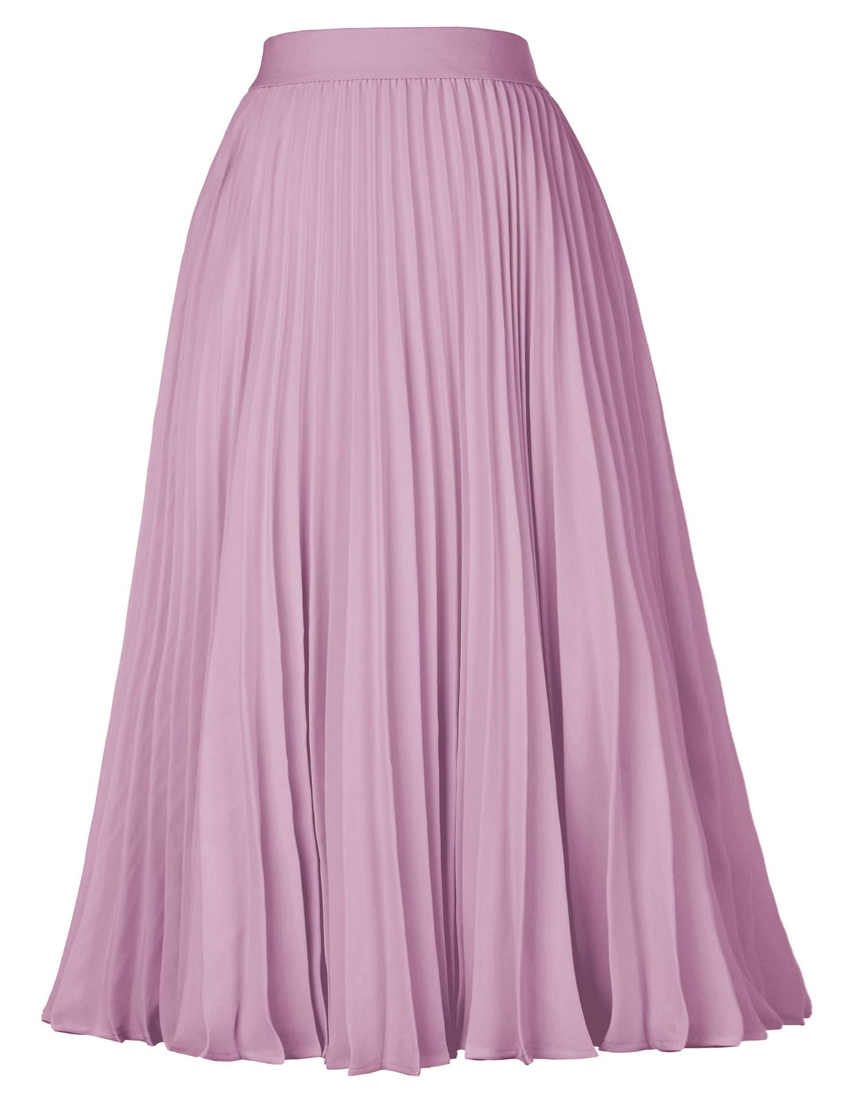 GRACE KARIN Pleated Midi Skirt for Women Chiffon A-Line Outfits
