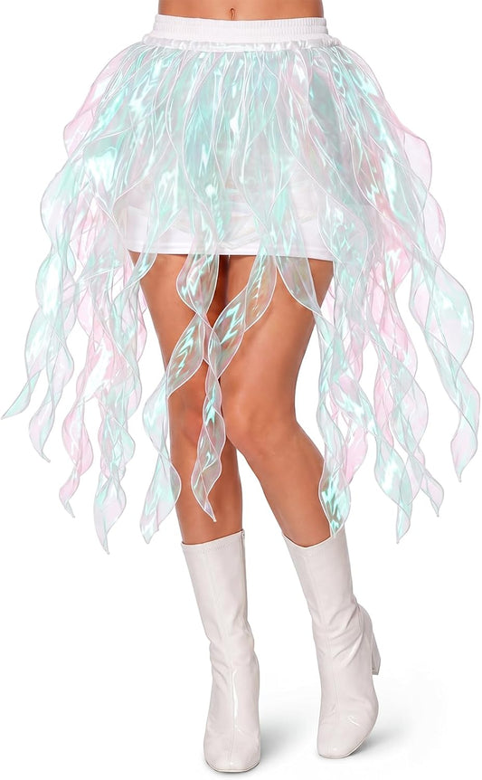 Halloween Jellyfish Skirt for Women Mermaid Costume