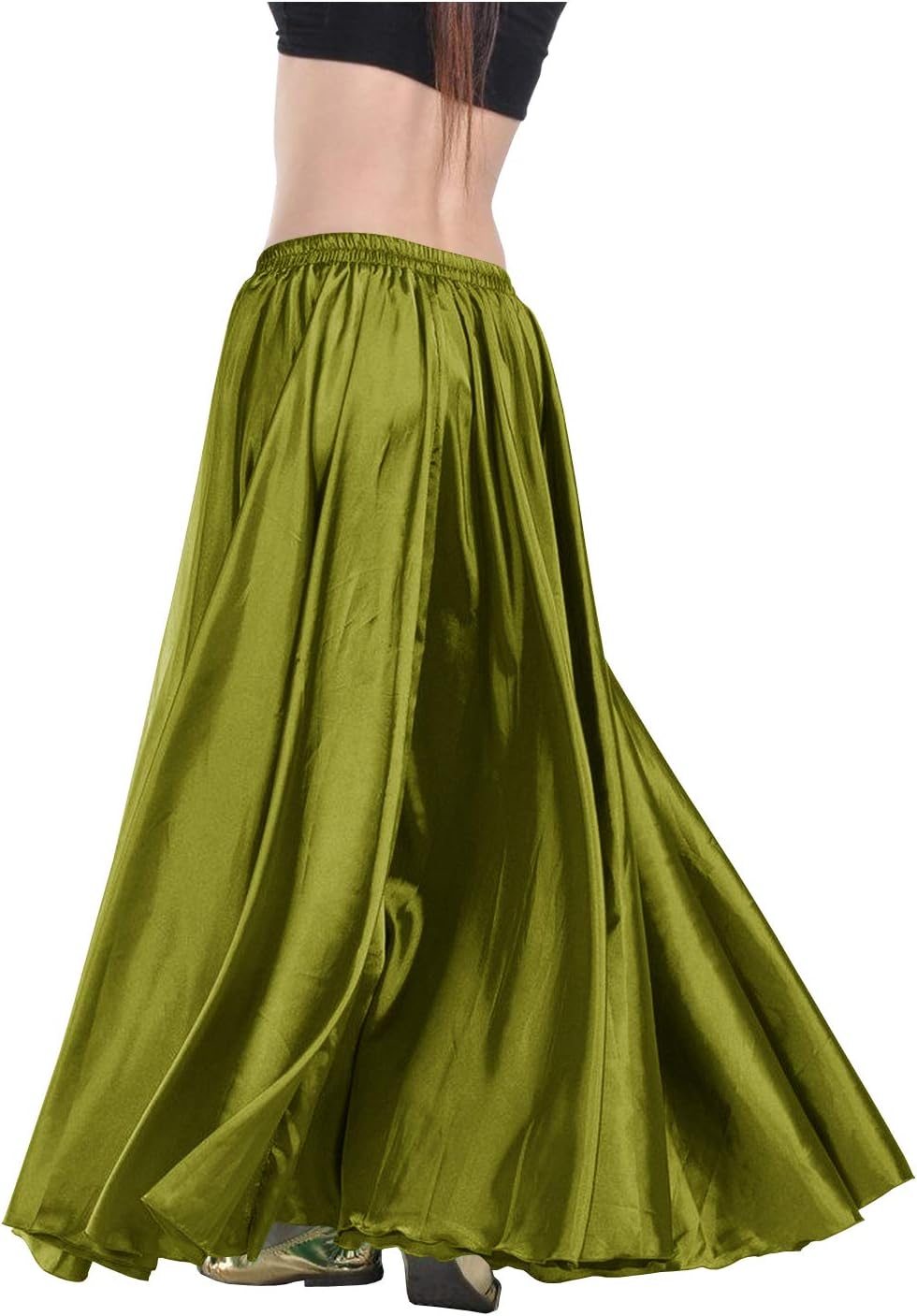 Indian Trendy Women's Satin Full Circle Swing Halloween Belly Dance Tribal Skirt