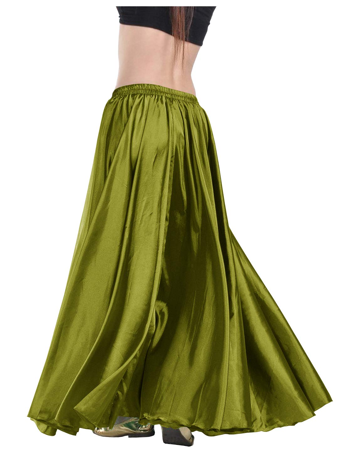 Indian Trendy Women's Satin Full Circle Swing Halloween Belly Dance Tribal Skirt