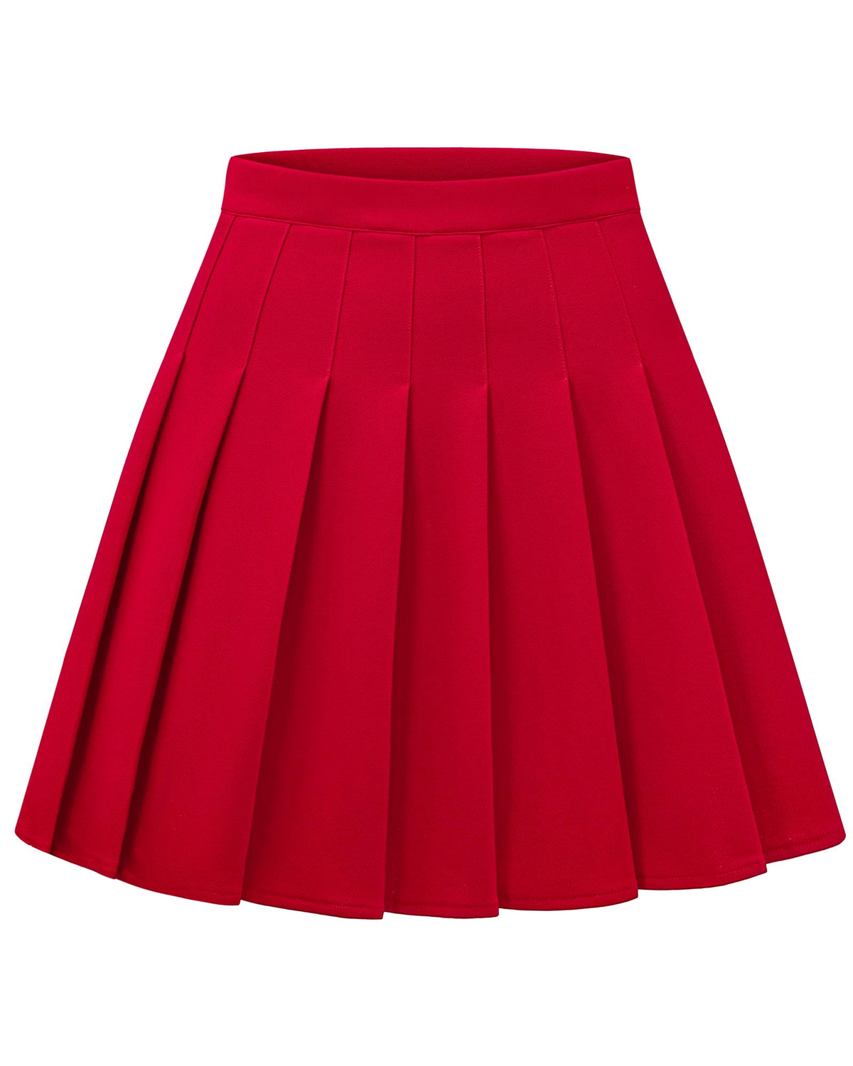Shestellar Women's High-Waisted Pleated A-Line Mini Tennis Skater Skirt