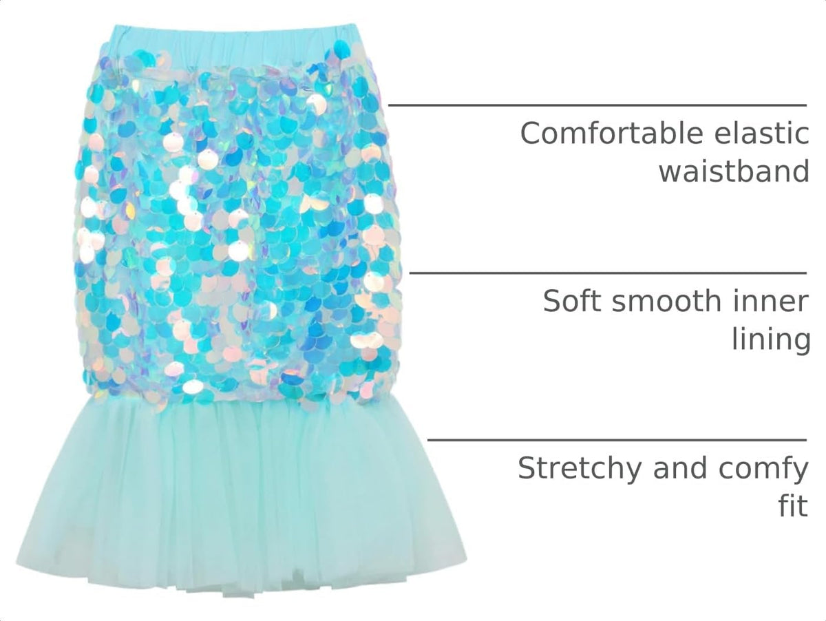 Toddler & Girls Sparkle Sequin Mermaid Skirt
