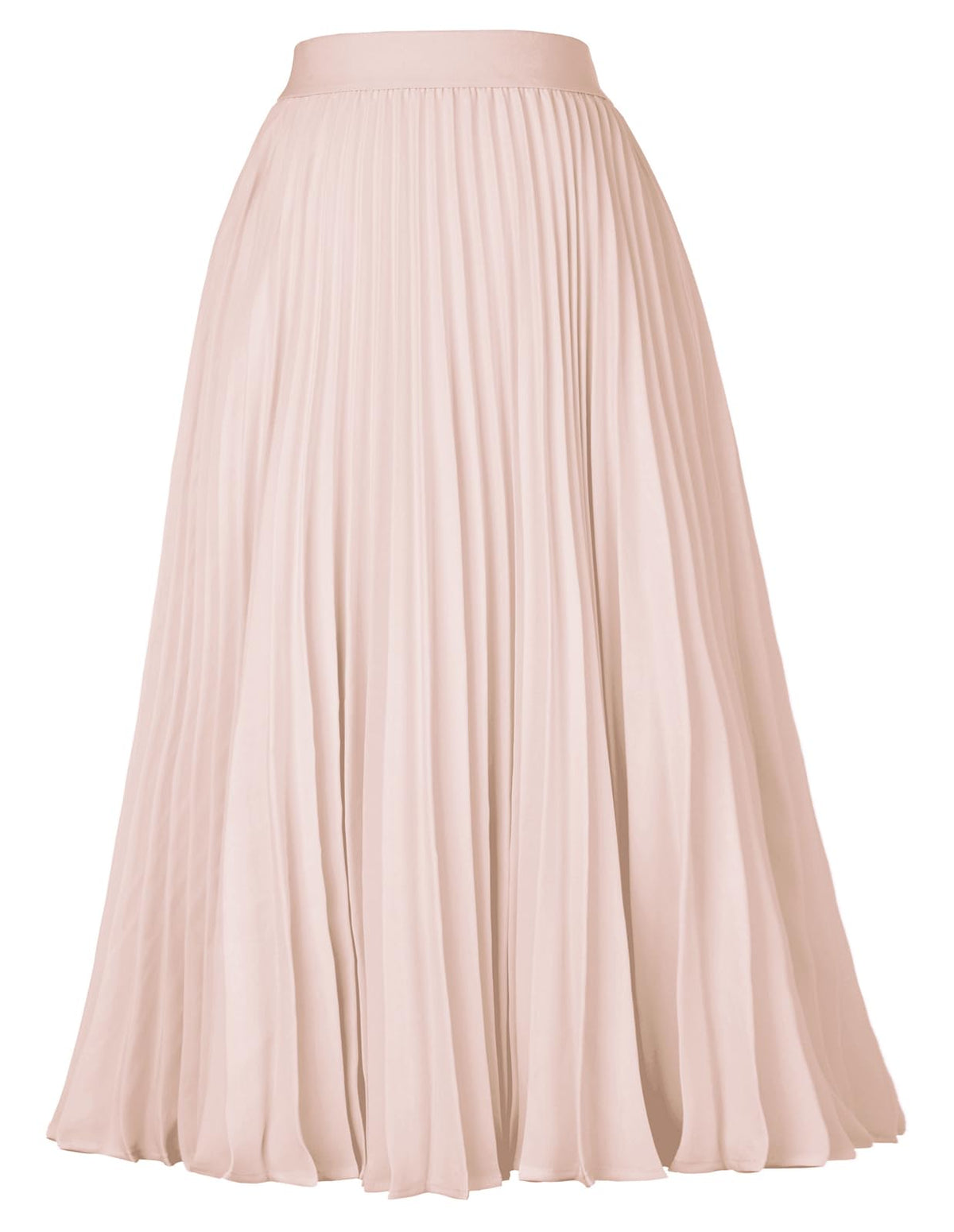 GRACE KARIN Pleated Midi Skirt for Women Chiffon A-Line Outfits