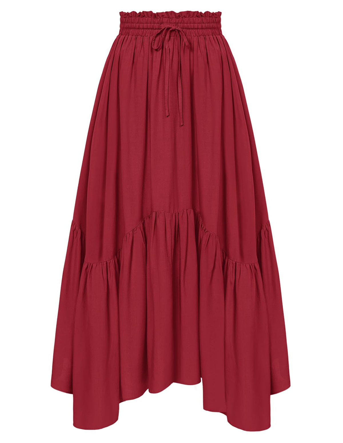 Scarlet Darkness Maxi Skirts for Women Flowy Boho Renaissance Skirt