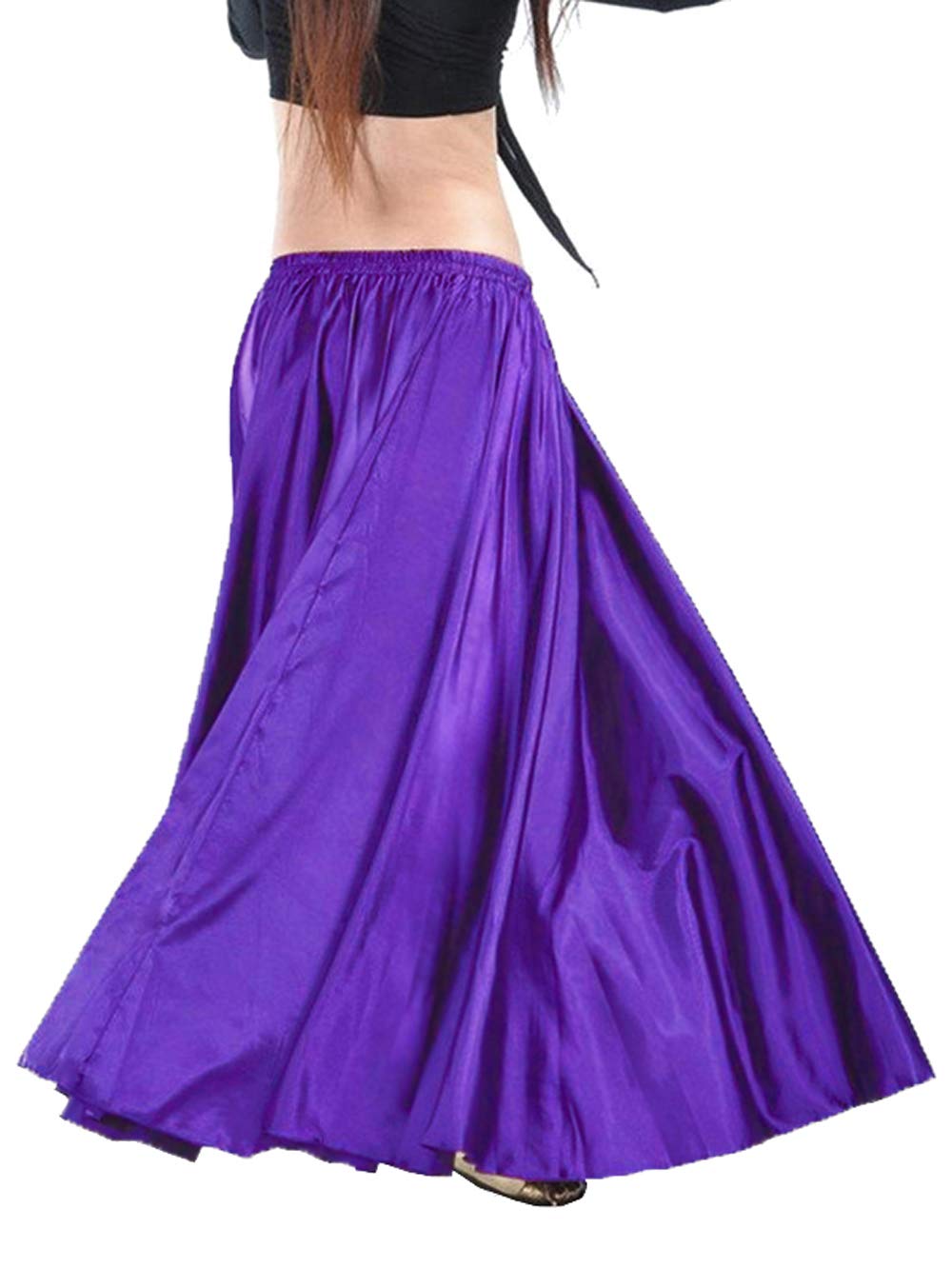 Indian Trendy Women's Satin Full Circle Swing Halloween Belly Dance Tribal Skirt