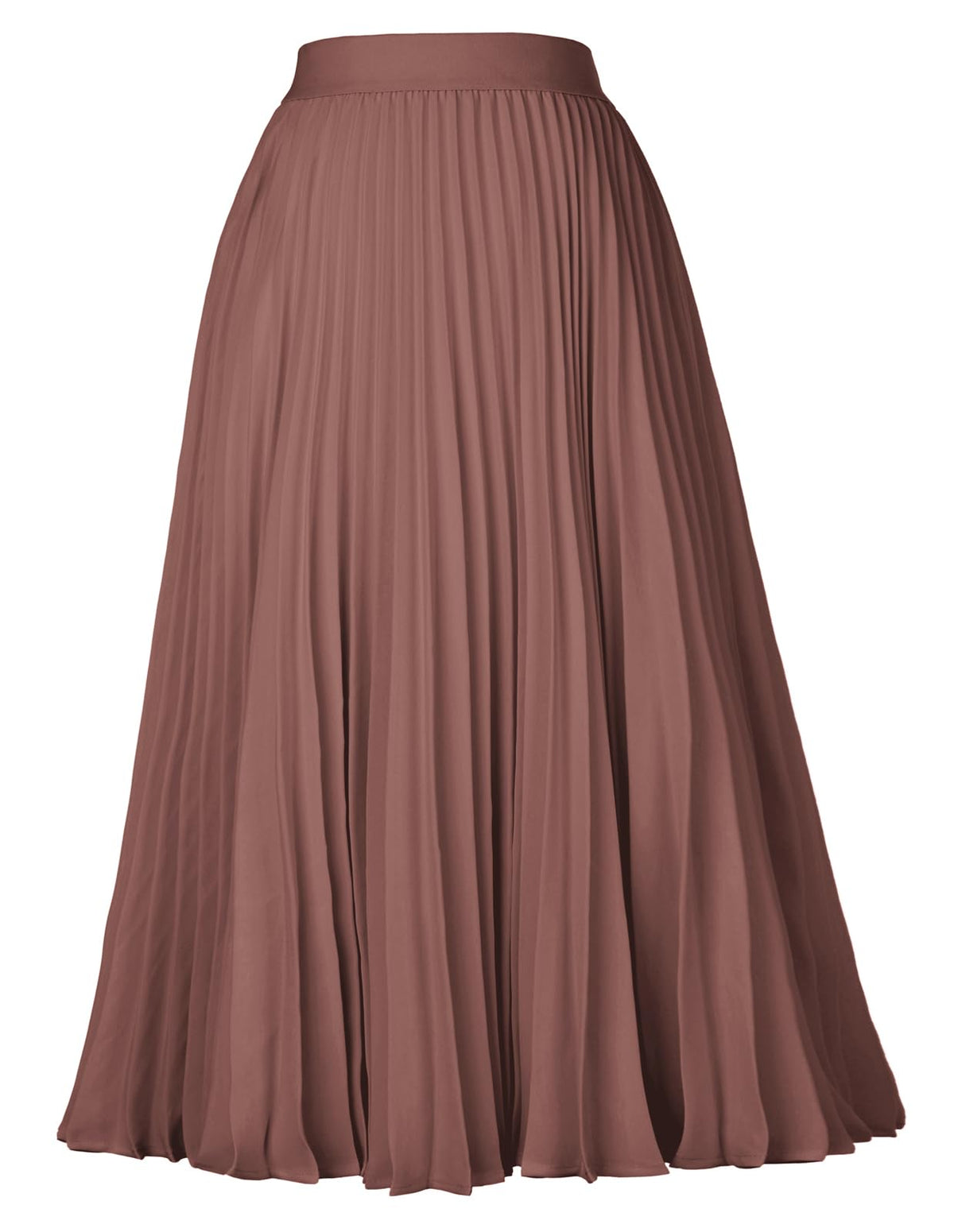 GRACE KARIN Pleated Midi Skirt for Women Chiffon A-Line Outfits