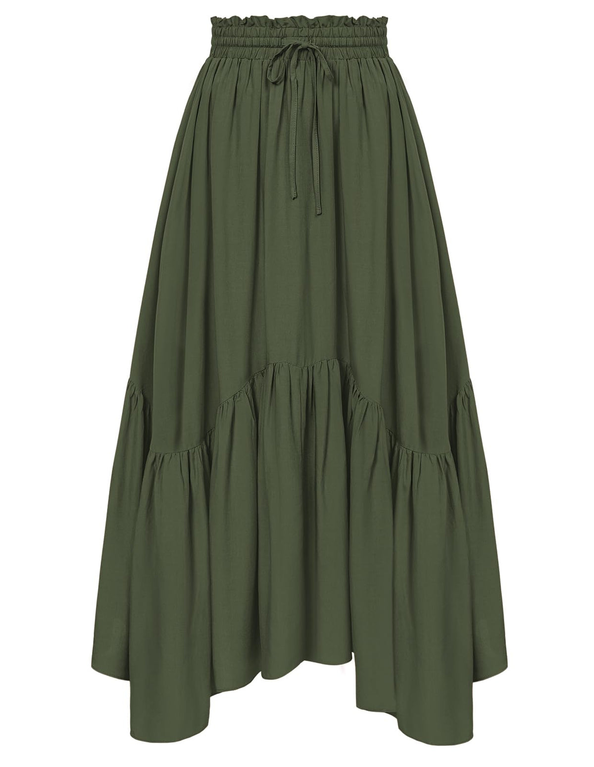 Scarlet Darkness Maxi Skirts for Women Flowy Boho Renaissance Skirt