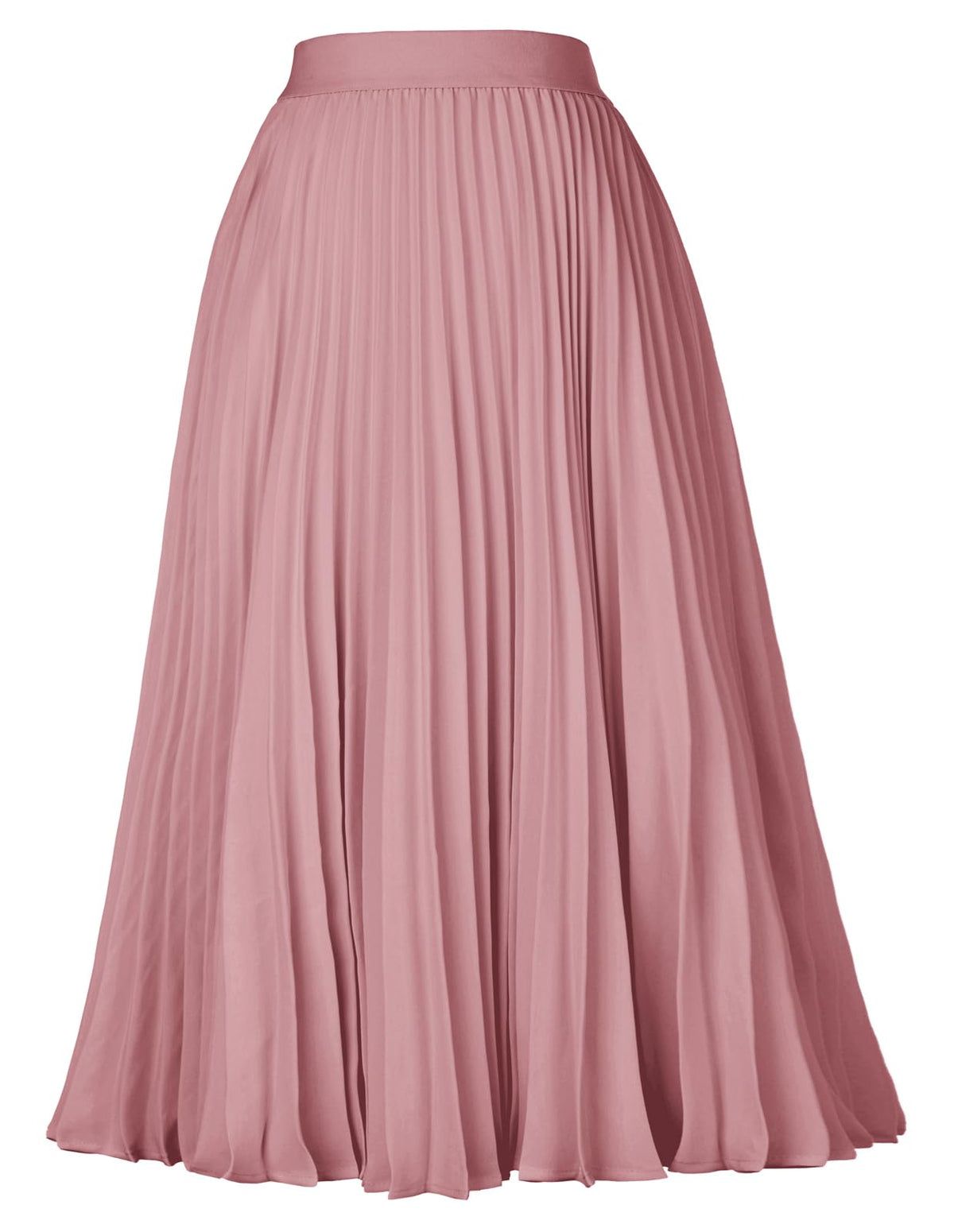 GRACE KARIN Pleated Midi Skirt for Women Chiffon A-Line Outfits
