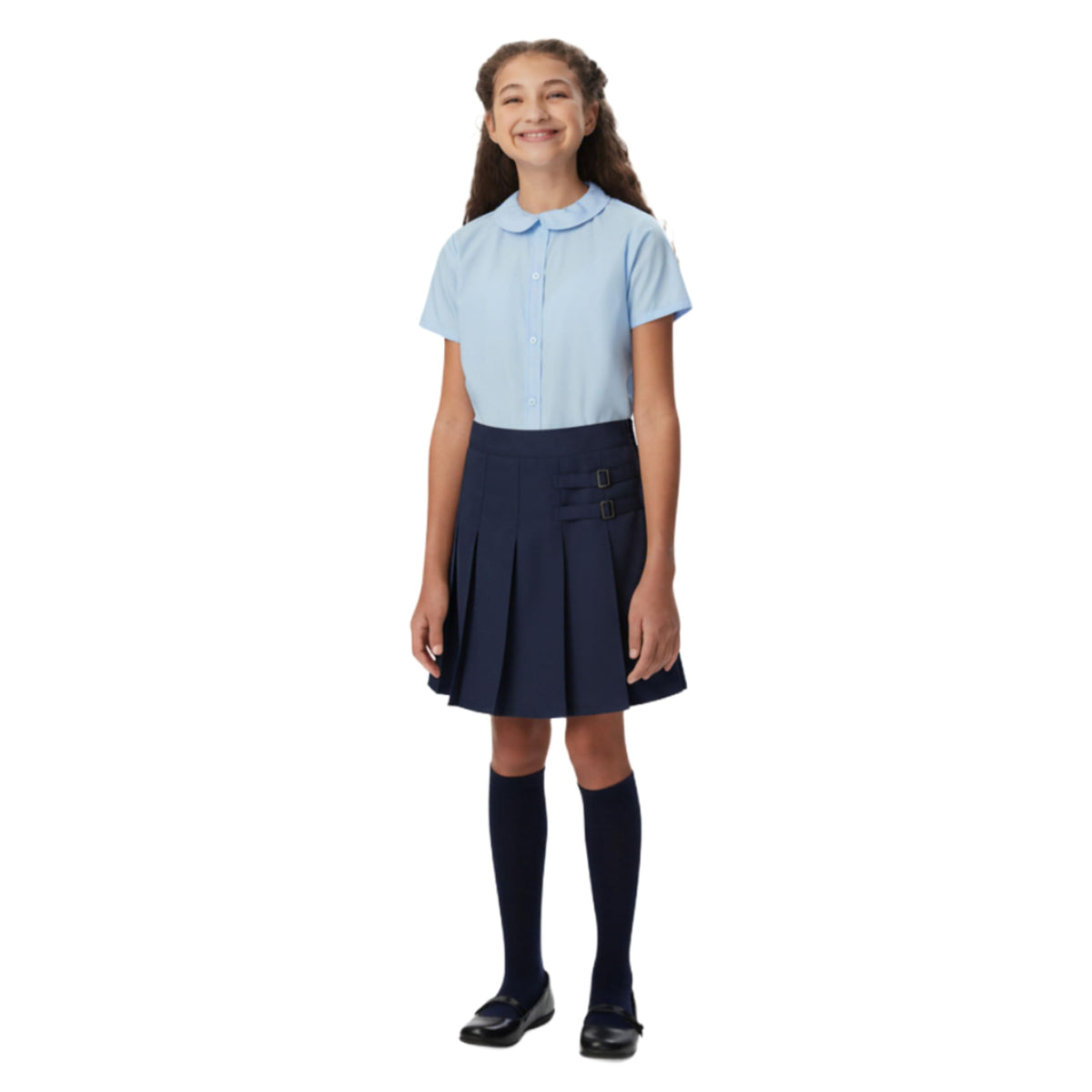 French Toast Girls Adjustable Waist Pleated-Front Two-tab Scooter