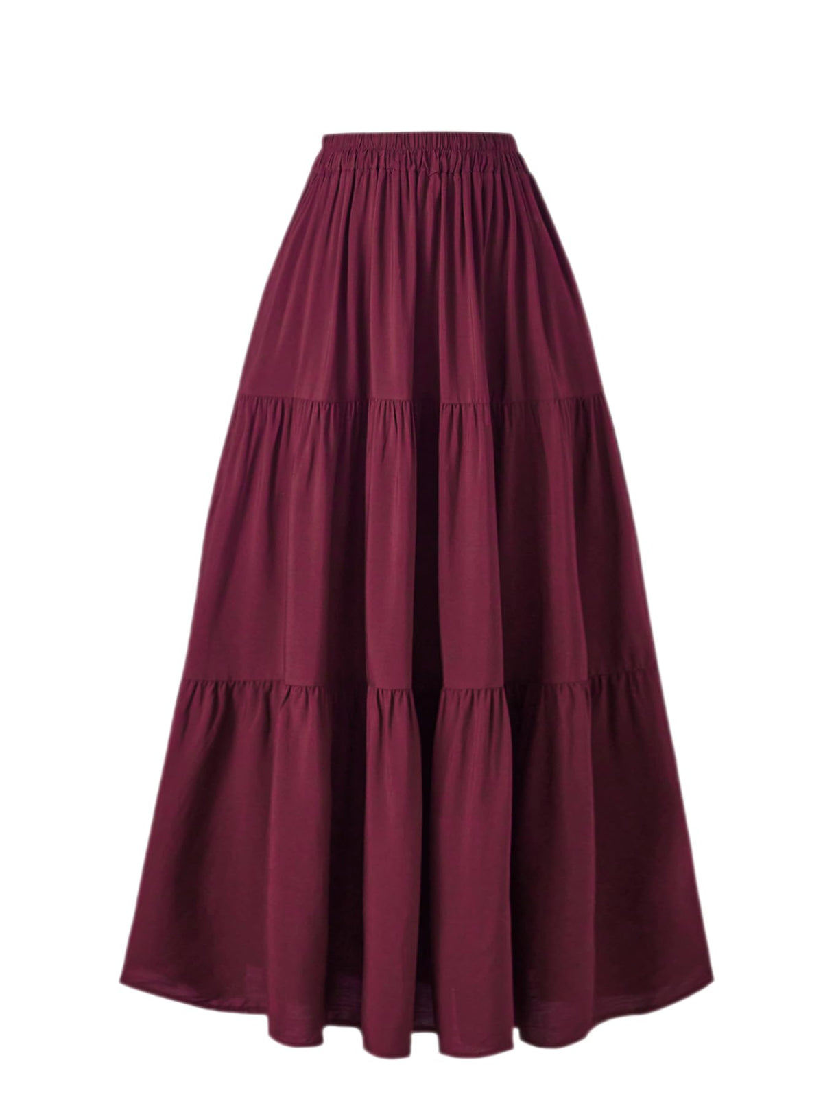 OSTOO Women's Summer Long Flowy Renaissance Skirt with Pockets - Boho High Waist A-Line Maxi Skirt