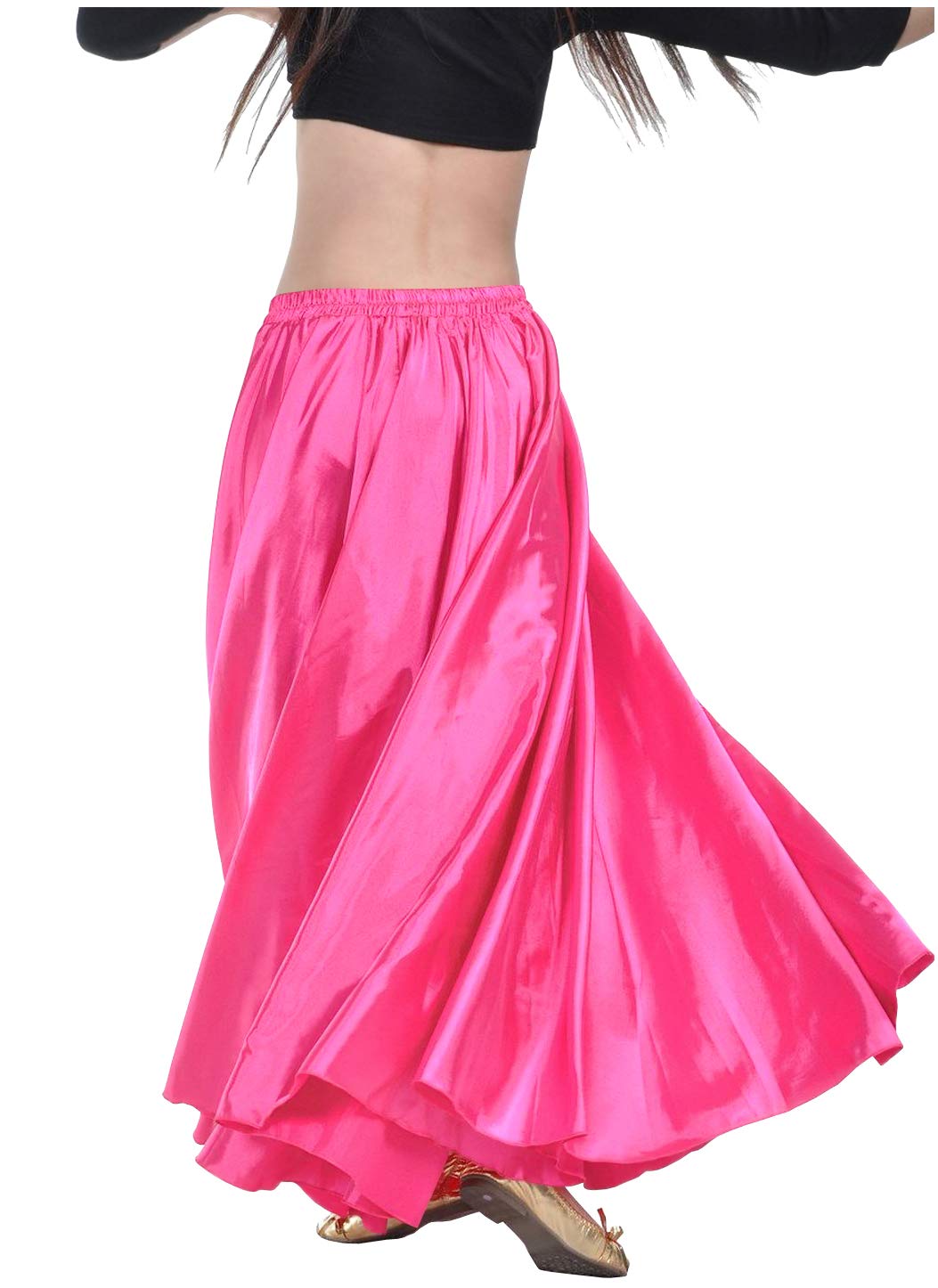 Indian Trendy Women's Satin Full Circle Swing Halloween Belly Dance Tribal Skirt