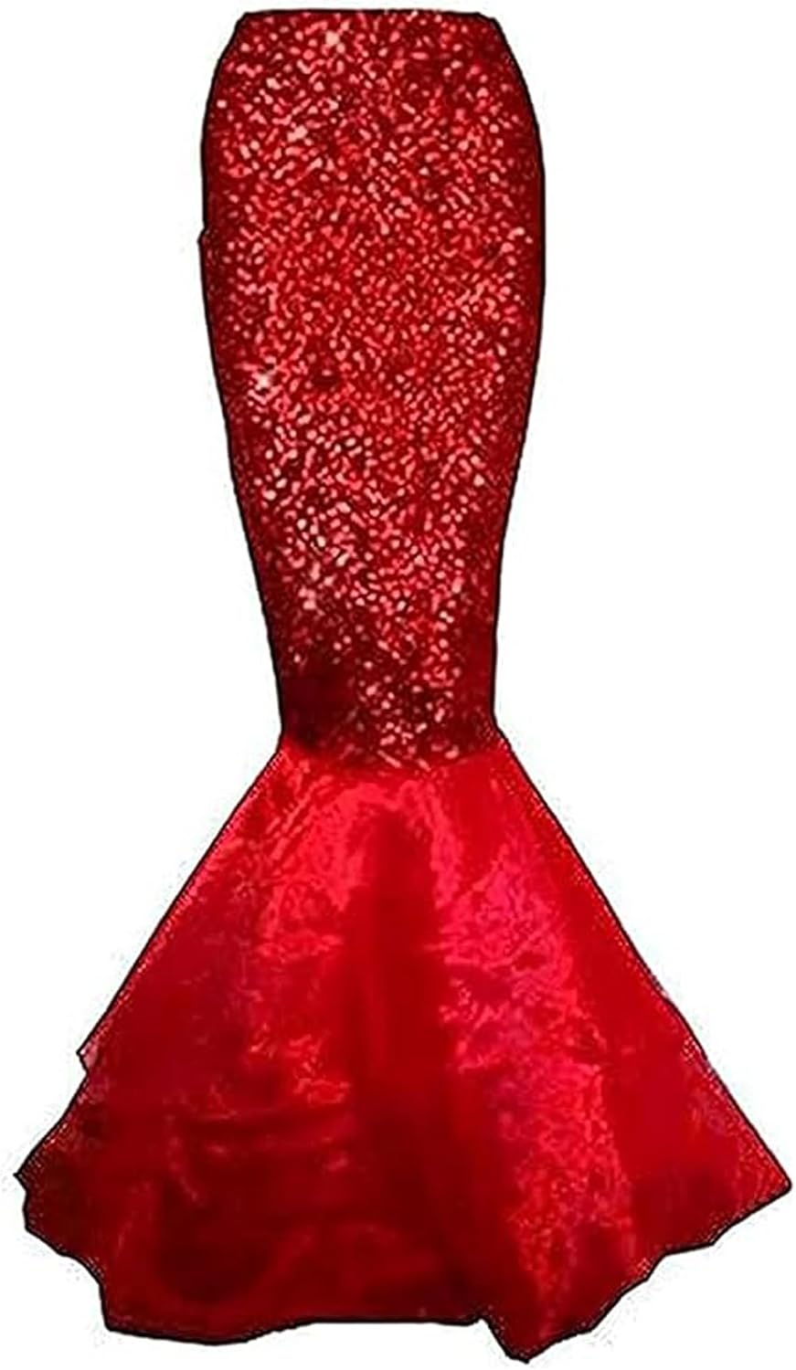 Women Halloween Mermaid Costumes High Waist Sequin Scales Bodycon Fishtail Skirt Masquerade Cosplay Party Outfits