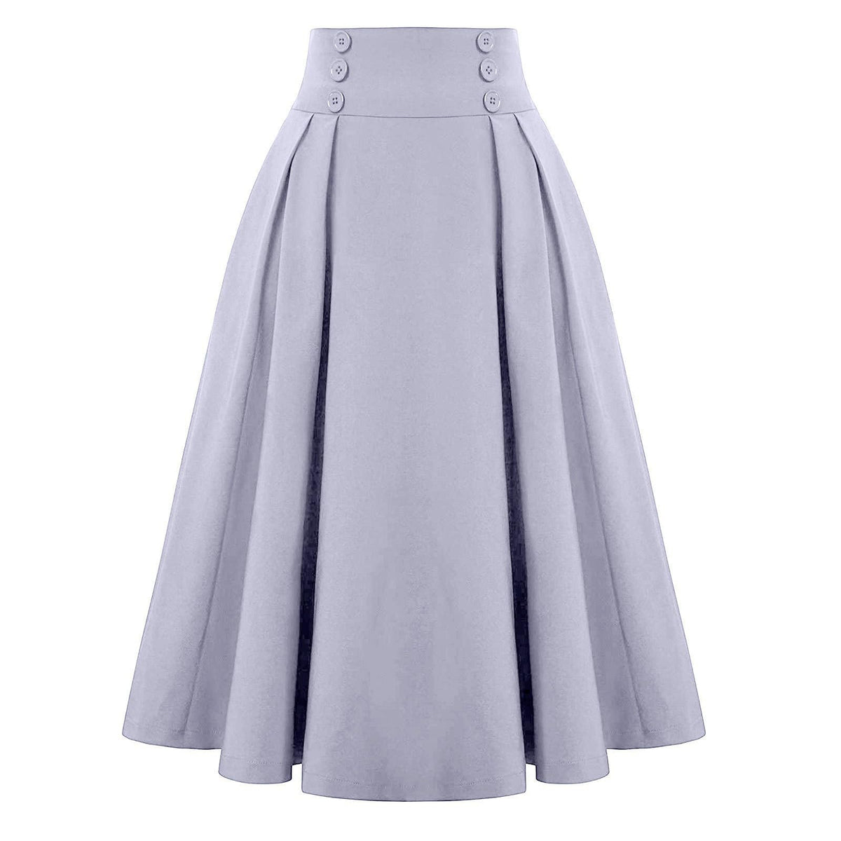 Midi Skirts for Women Elastic High Waisted A Line Flowy Pleated Skirt Business Casual Elegant Vintage Skirts