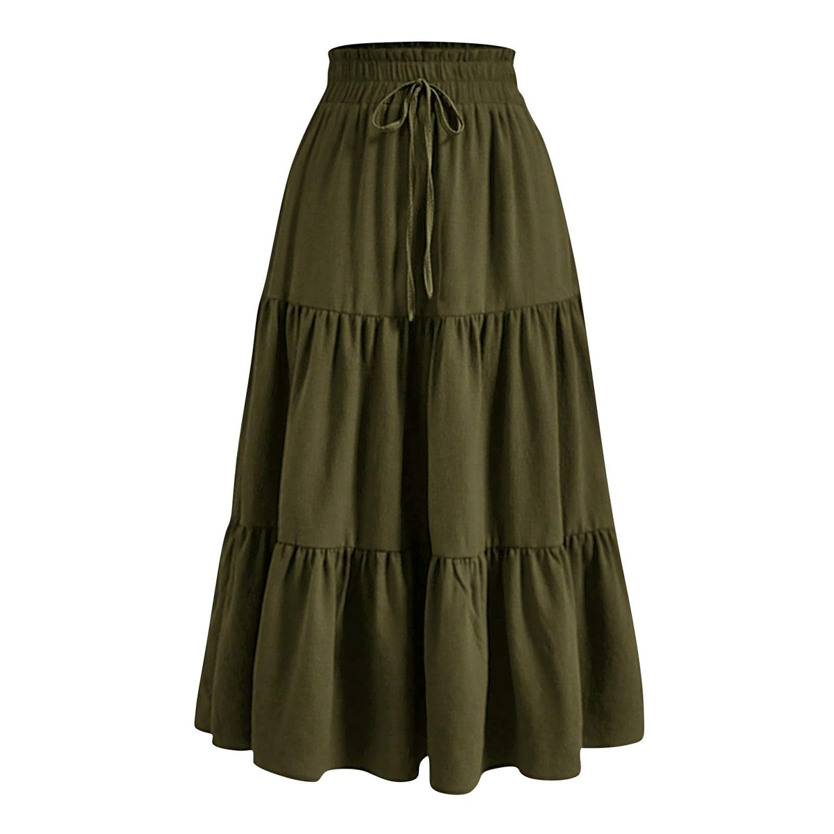 Boho Long Skirts for Women Summer Flowy Pleated A Line Floral Maxi Skirt Y2k Comfy Tiered Elastic High Waisted Skirts