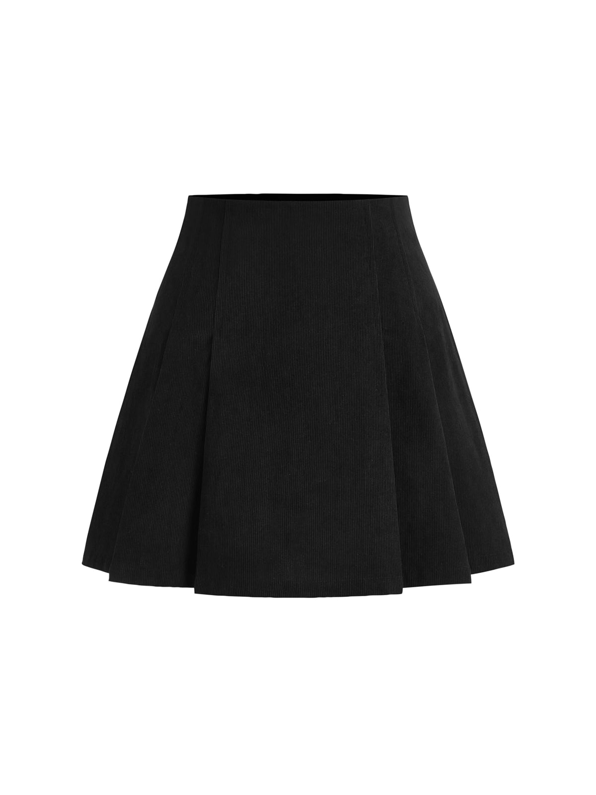 CIDER Womens Corduroy Mid Rise Pleated Mini Skirt