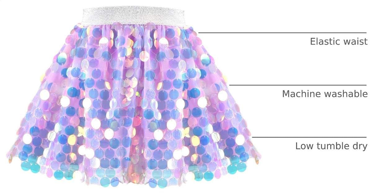 Sunny Fashion Girls Skirt Purple Mermaid Sparkly Sequin Tutu Party Ballet Dance