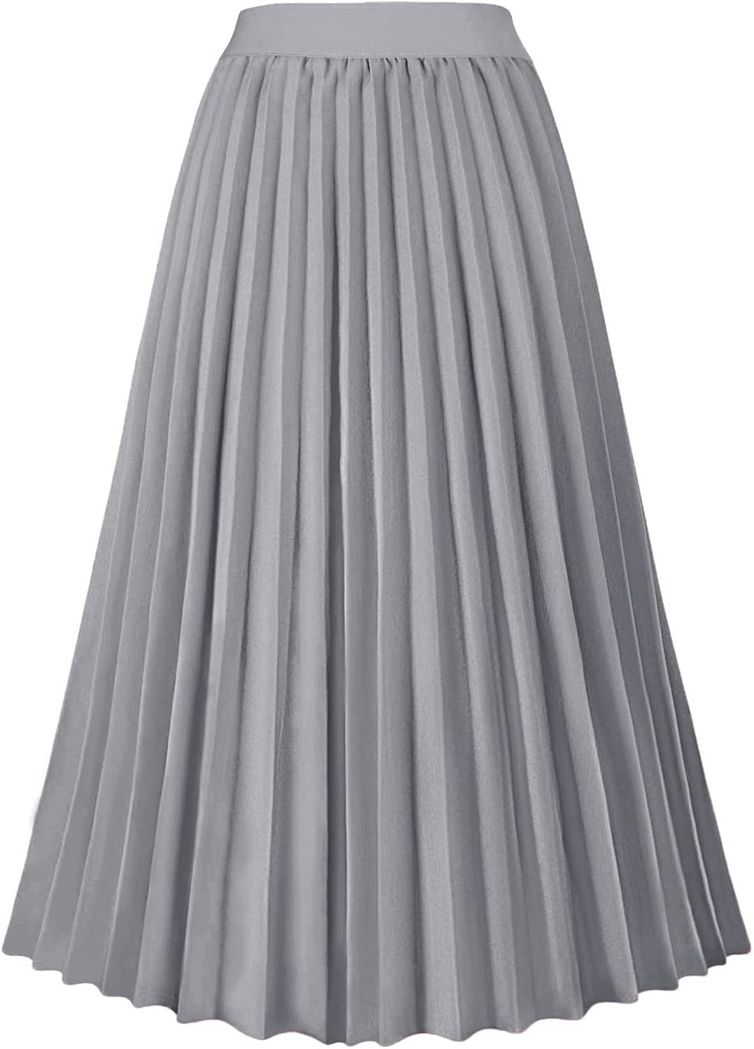 GOLDSTITCH Women's High Waist Pleated Skirt A line Swing Midi Skirt