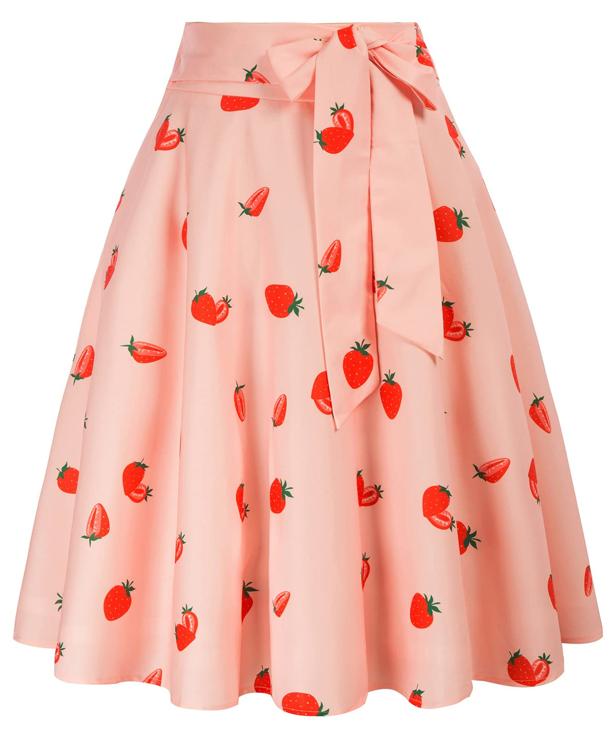 Belle Poque Women High Waisted A Line Skirt with Pockets