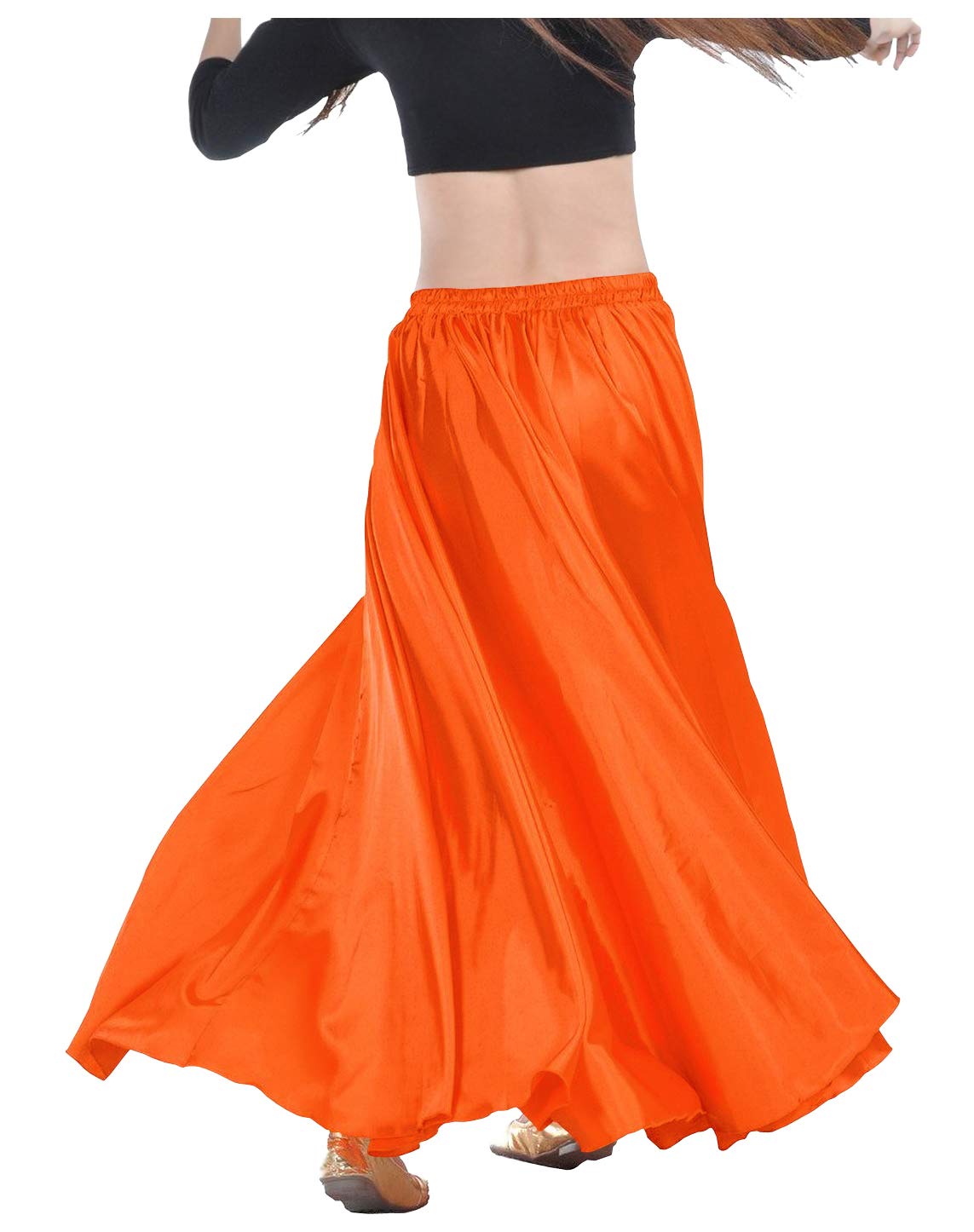 Indian Trendy Women's Satin Full Circle Swing Halloween Belly Dance Tribal Skirt