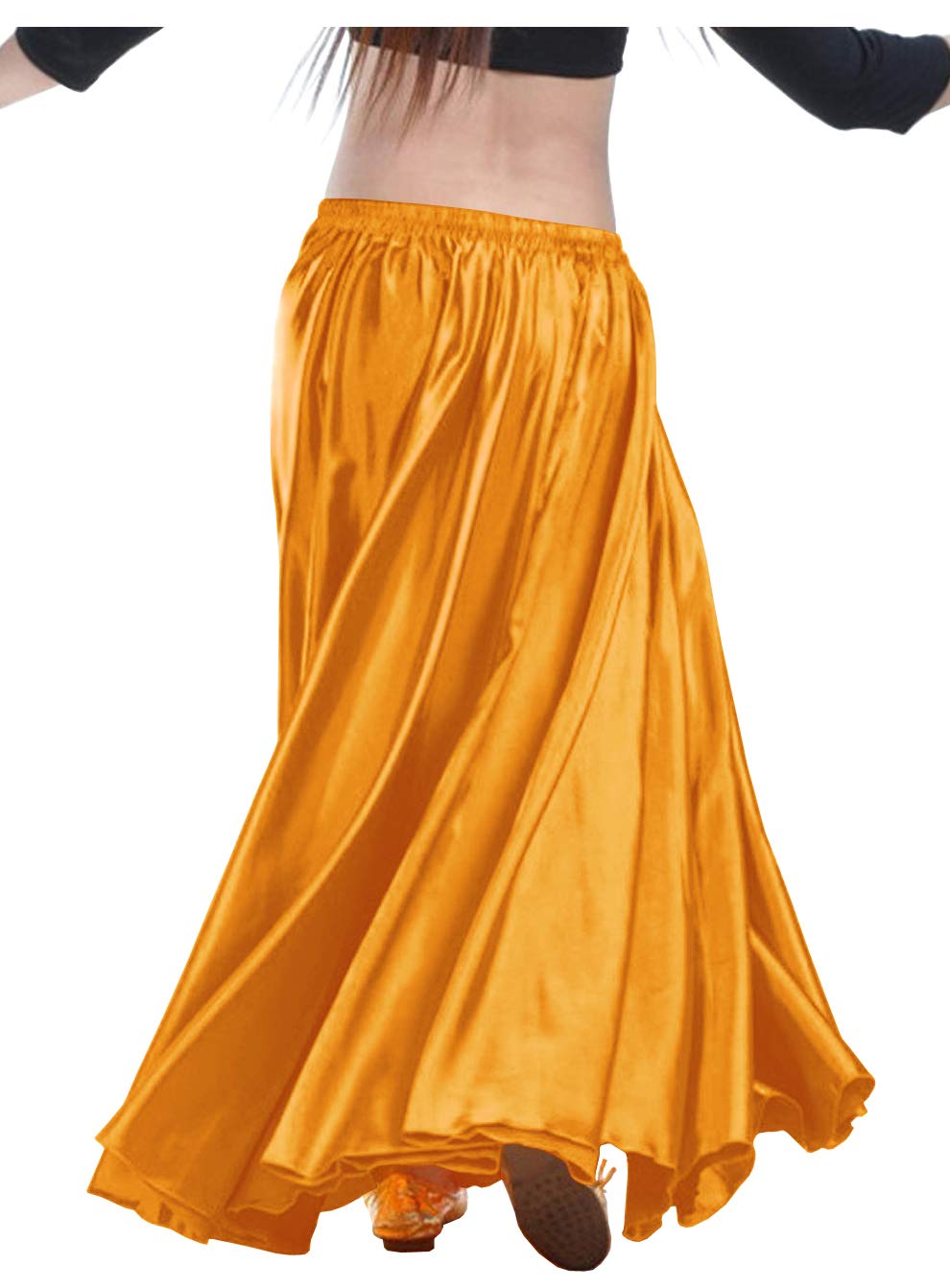 Indian Trendy Women's Satin Full Circle Swing Halloween Belly Dance Tribal Skirt