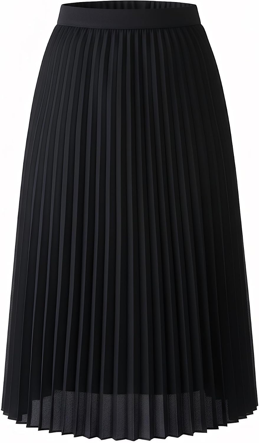 Shestellar Pleated Midi Skirt for Women Outfits Chiffon A-Line