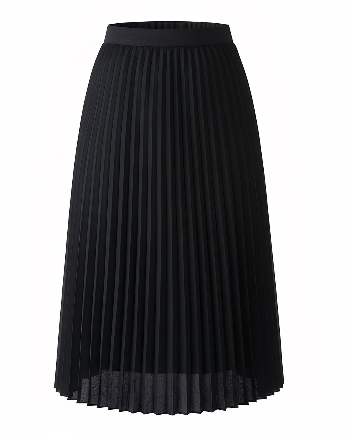 Shestellar Pleated Midi Skirt for Women Outfits Chiffon A-Line