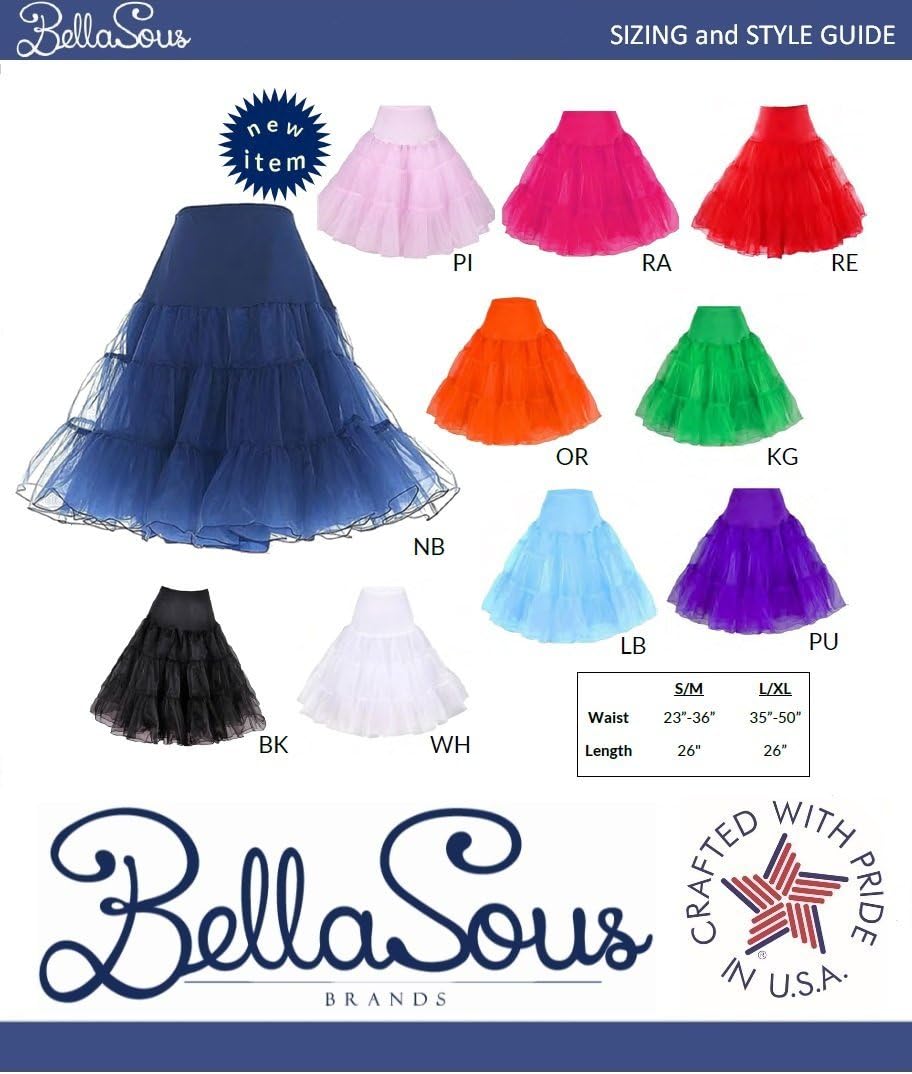 Tea Length Petticoat - Luxury Vintage Tea-Length 50s Look Rockabilly Petticoat