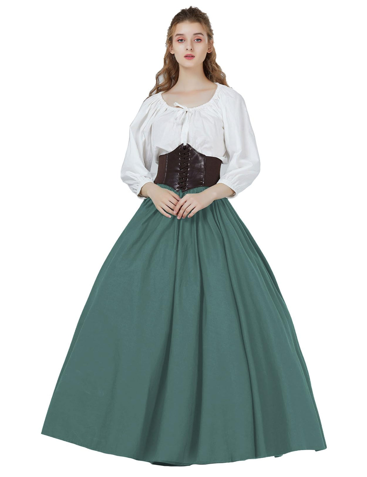 BEAUTELICATE Victorian Dress Renaissance Skirt Gypsy Long Maxi Medieval Skirt A-line Full Length