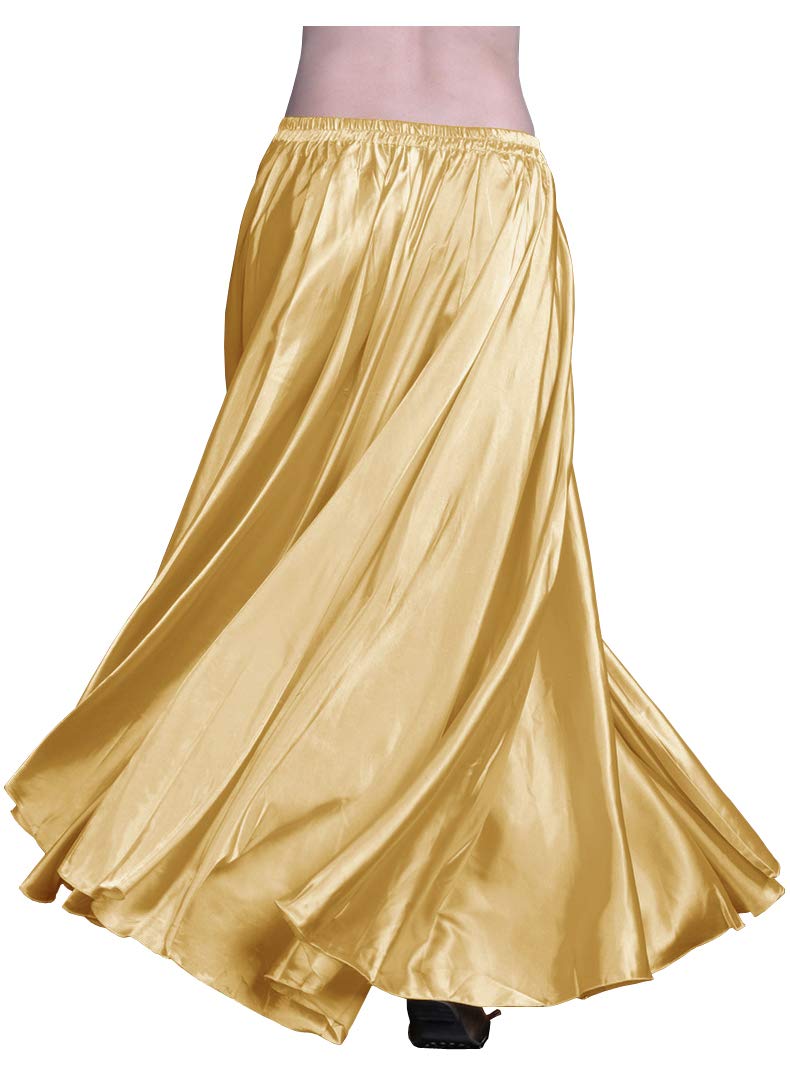 Indian Trendy Women's Satin Full Circle Swing Halloween Belly Dance Tribal Skirt