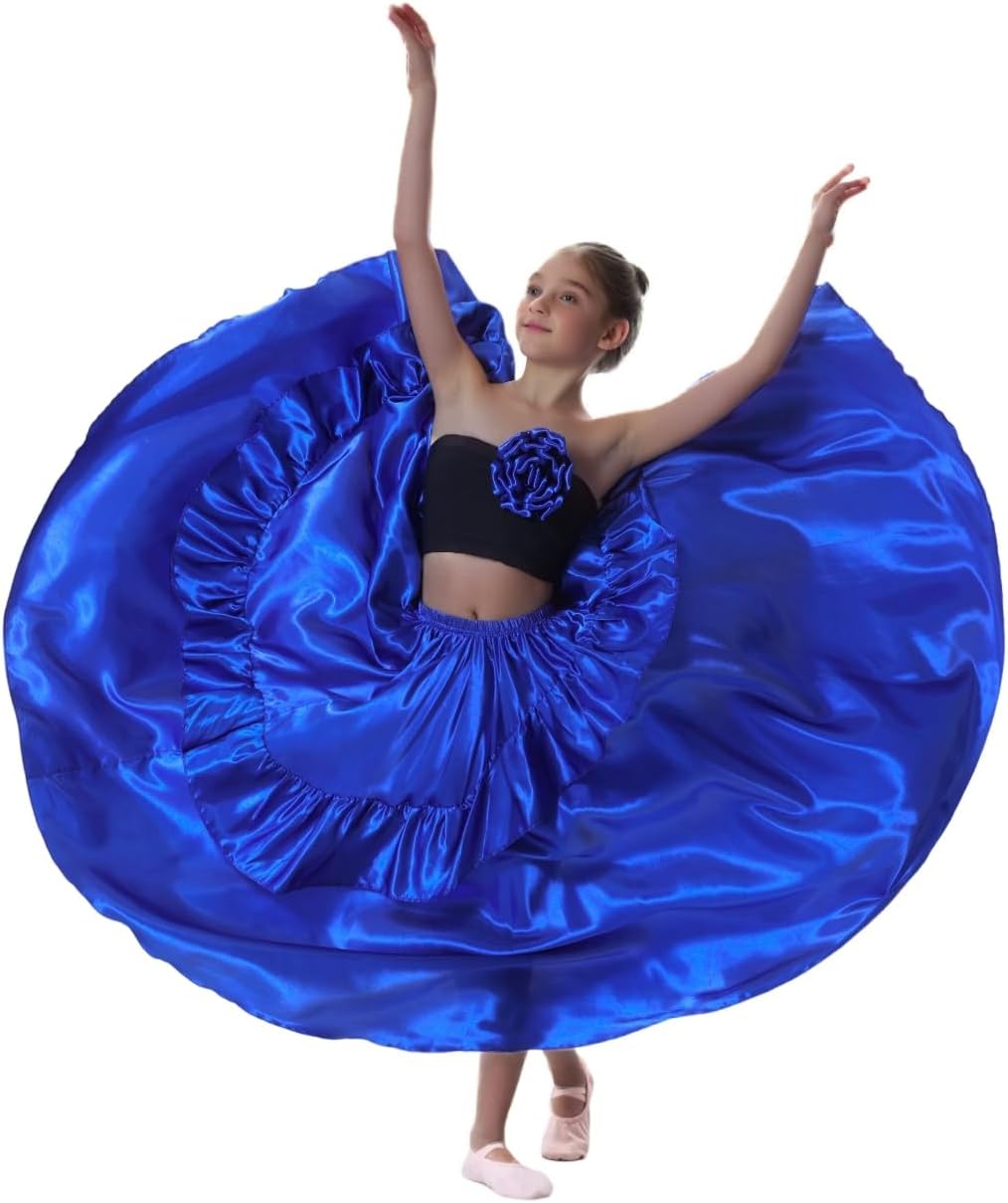 SANCAN Girls Ruffle Style Dance Skirt