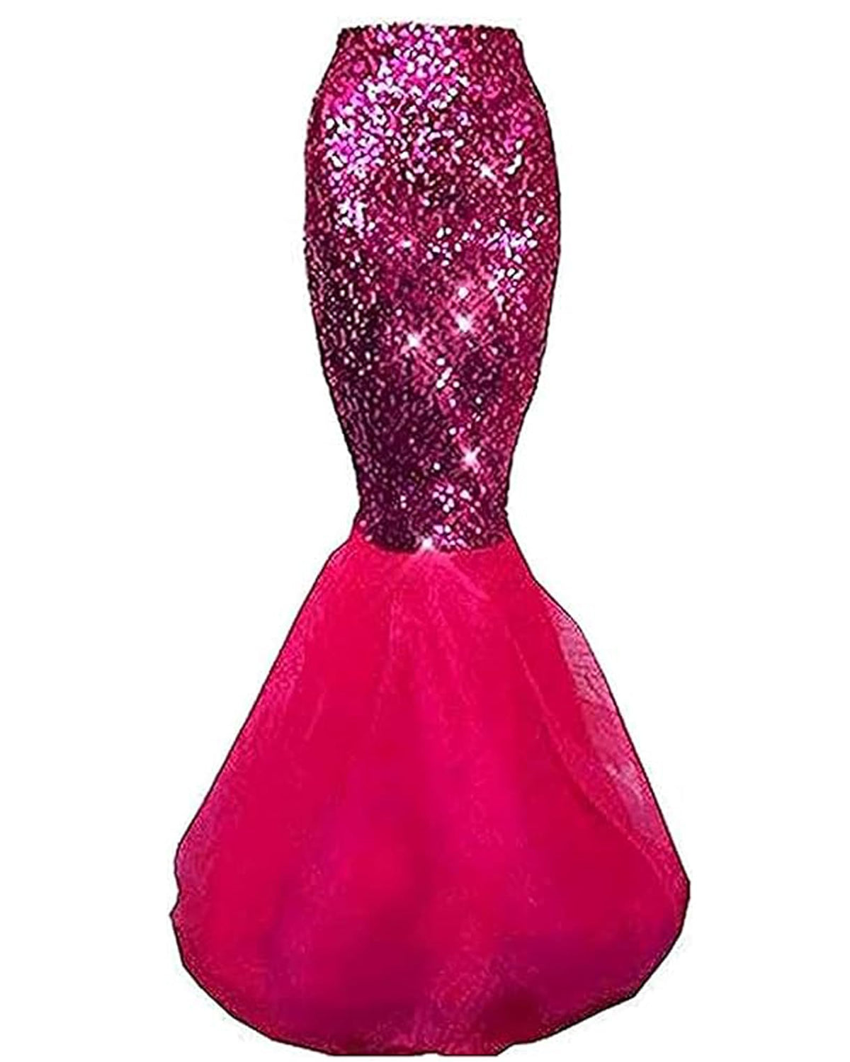 Women Halloween Mermaid Costumes High Waist Sequin Scales Bodycon Fishtail Skirt Masquerade Cosplay Party Outfits