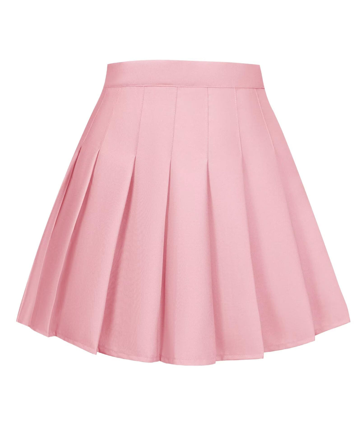 Womens Girls Pleated Skirt School Uniform Skorts High-waisted A-line Skirt