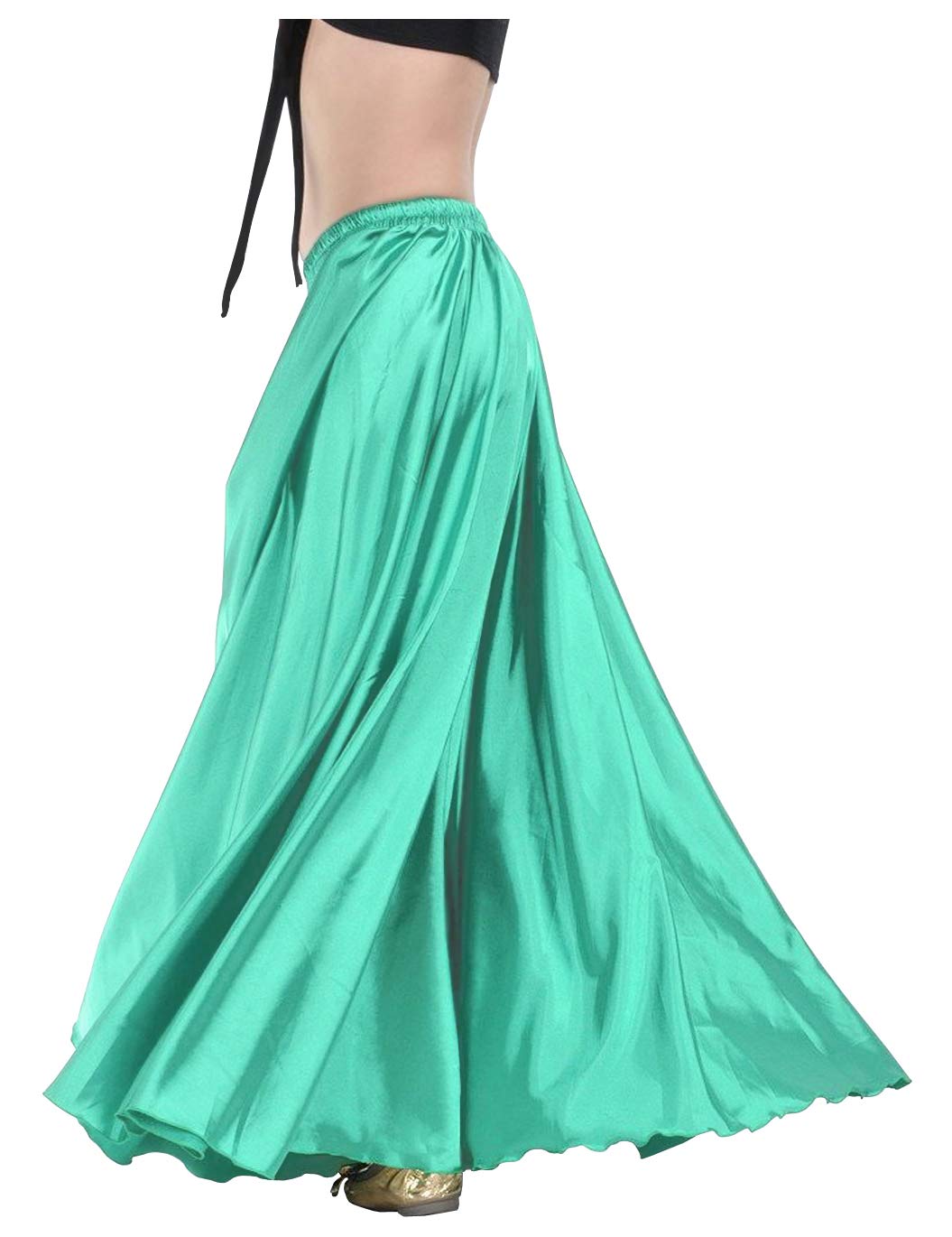 Indian Trendy Women's Satin Full Circle Swing Halloween Belly Dance Tribal Skirt