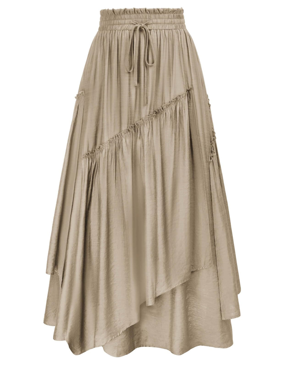 SCARLRT Darkness Long Skirts for Women Renaissance Flowy Pirate Maxi Skirt