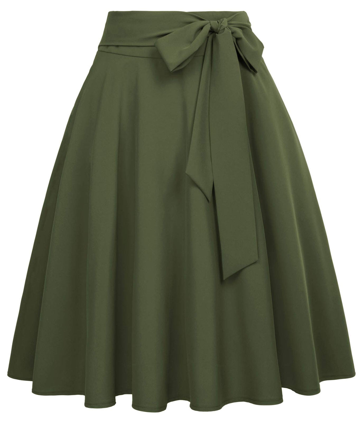 Belle Poque Women High Waisted A Line Skirt with Pockets