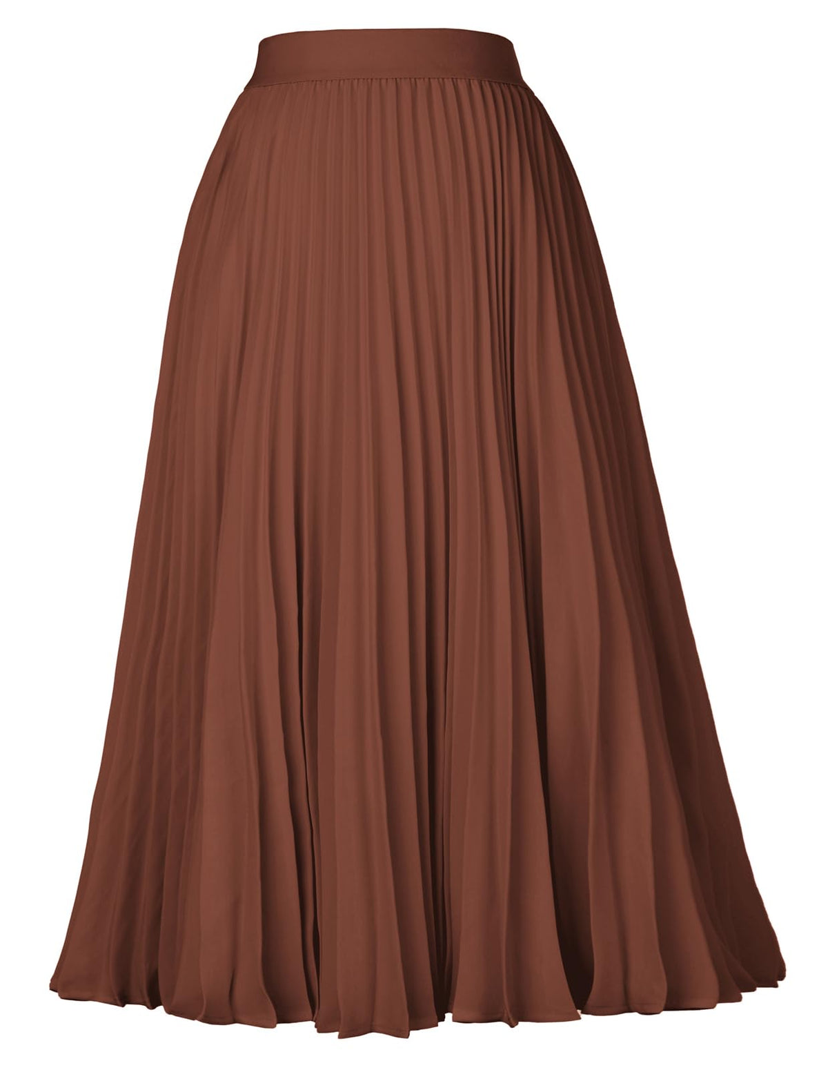 GRACE KARIN Pleated Midi Skirt for Women Chiffon A-Line Outfits