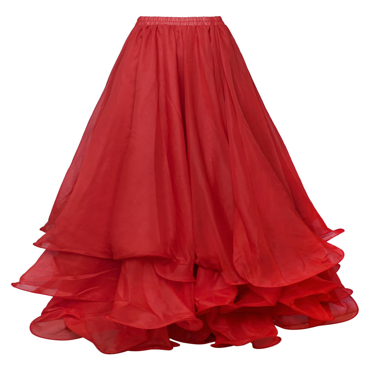 Belly Dance Skirt Halloween Tribal Chiffon Tiered Maxi Full