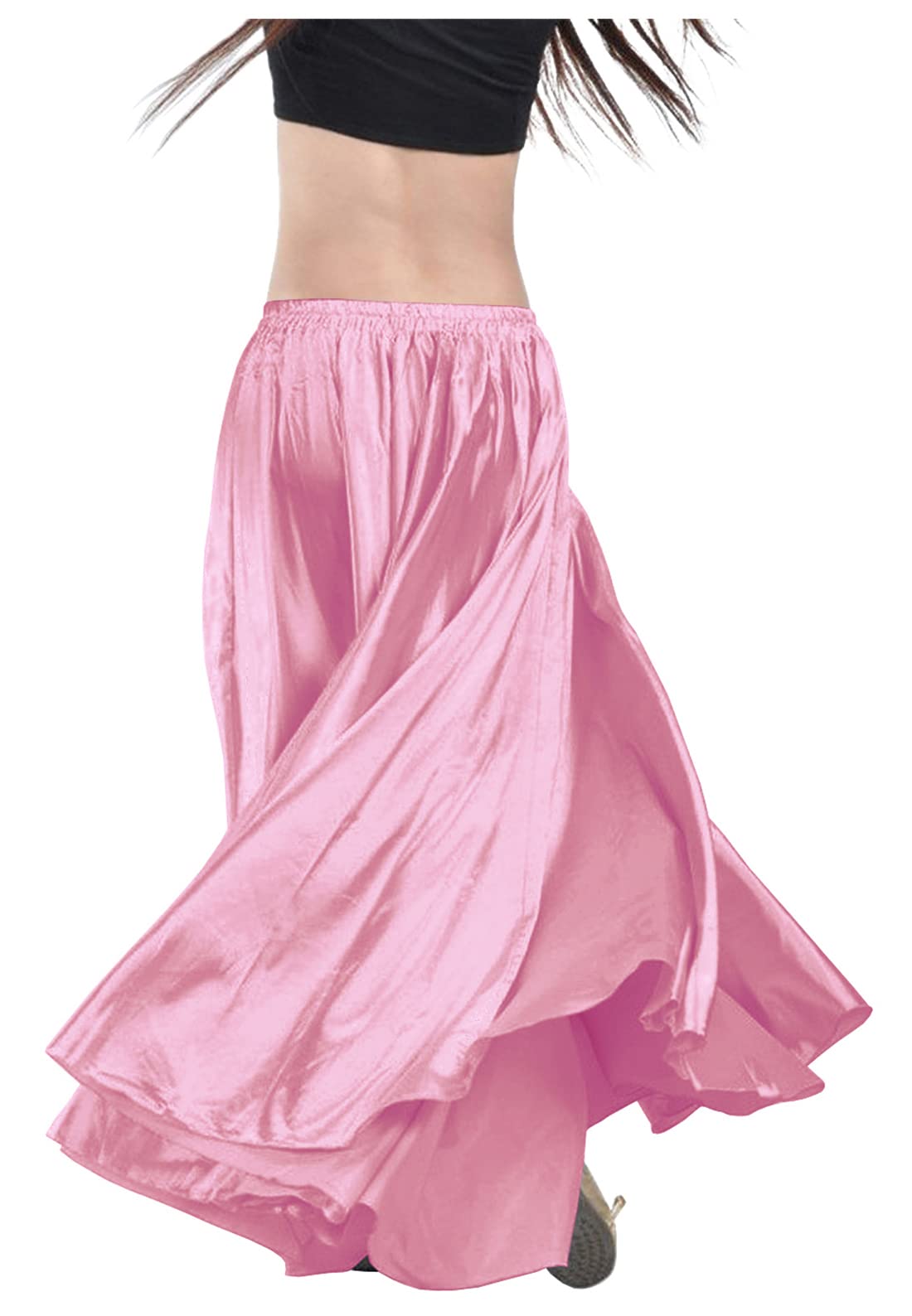 Indian Trendy Women's Satin Full Circle Swing Halloween Belly Dance Tribal Skirt