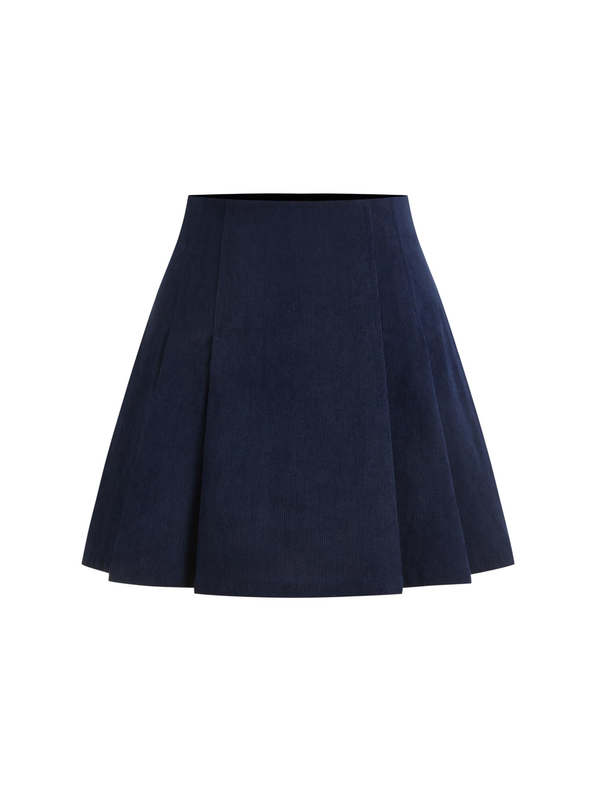 CIDER Womens Corduroy Mid Rise Pleated Mini Skirt