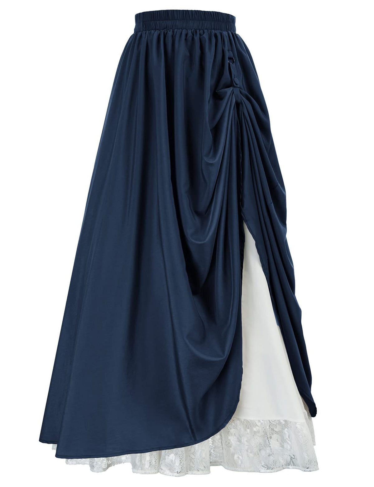 Scarlet Darkness Women Double Layered Medieval Renaissance Fairy Maxi Skirt