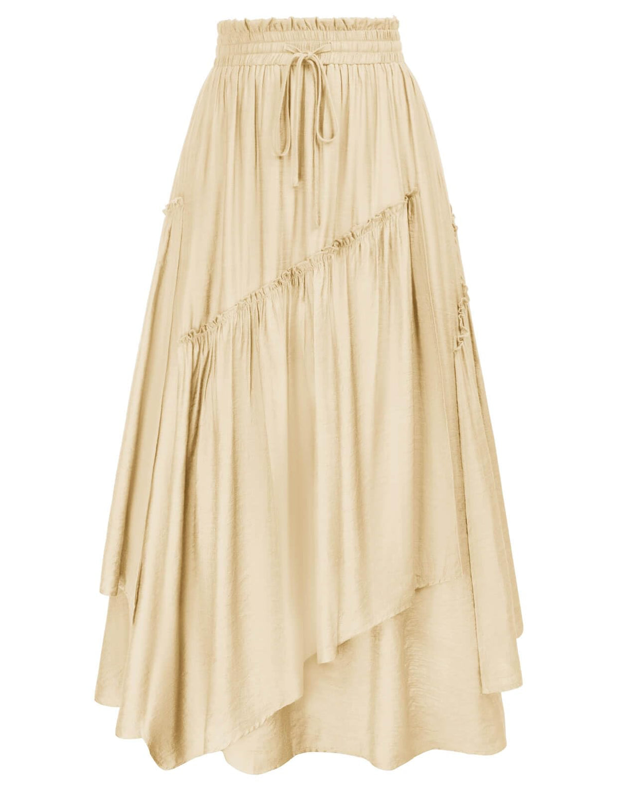 SCARLRT Darkness Long Skirts for Women Renaissance Flowy Pirate Maxi Skirt