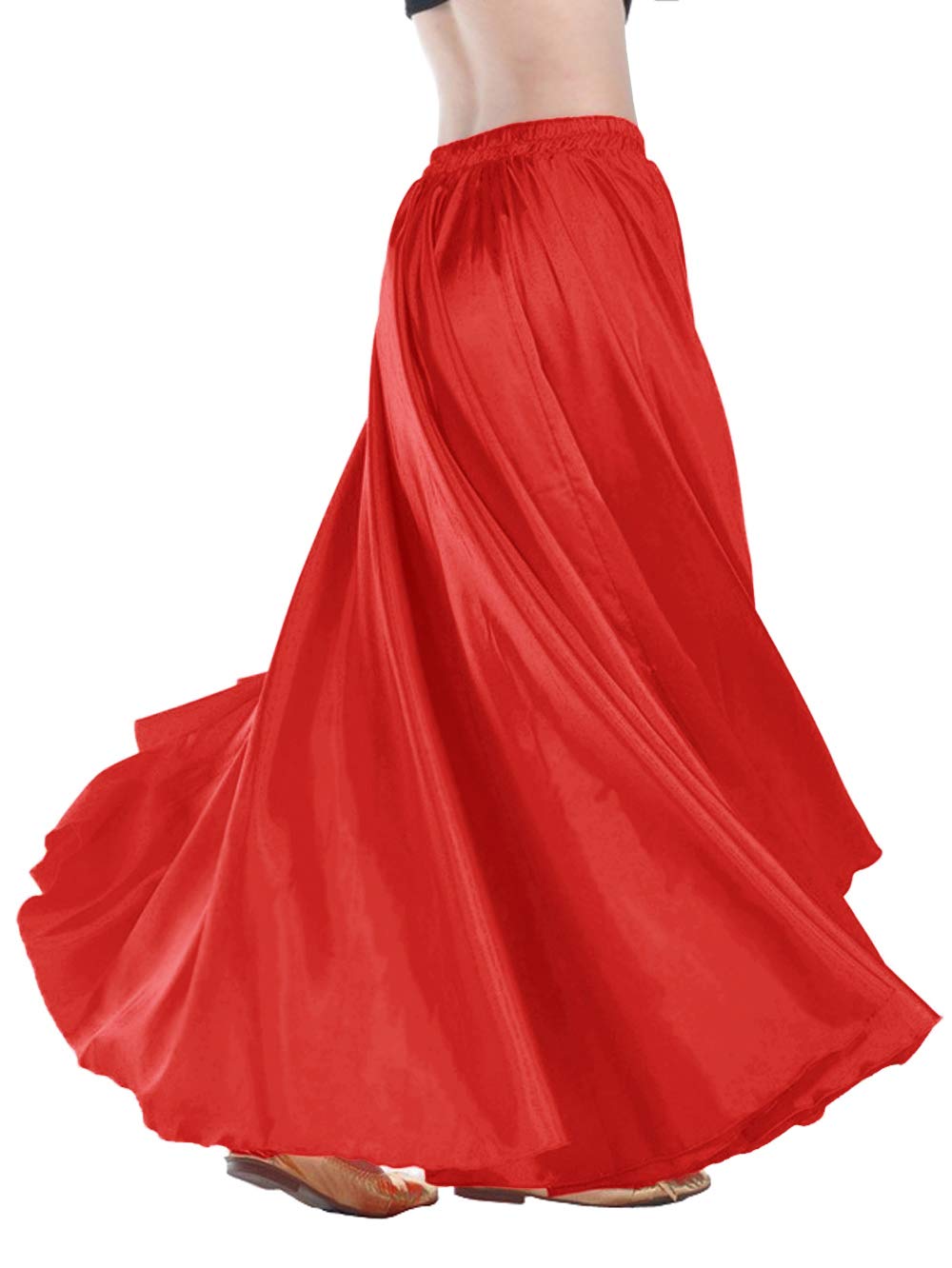 Indian Trendy Women's Satin Full Circle Swing Halloween Belly Dance Tribal Skirt