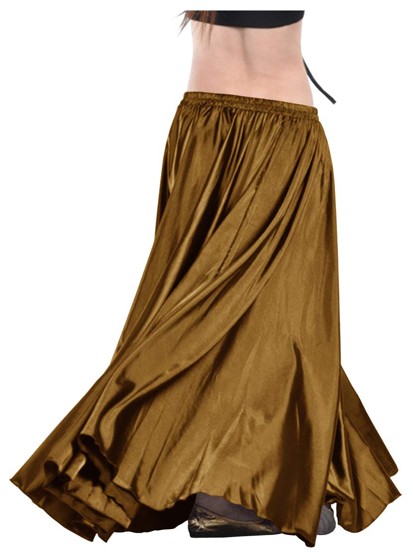 Indian Trendy Women's Satin Full Circle Swing Halloween Belly Dance Tribal Skirt