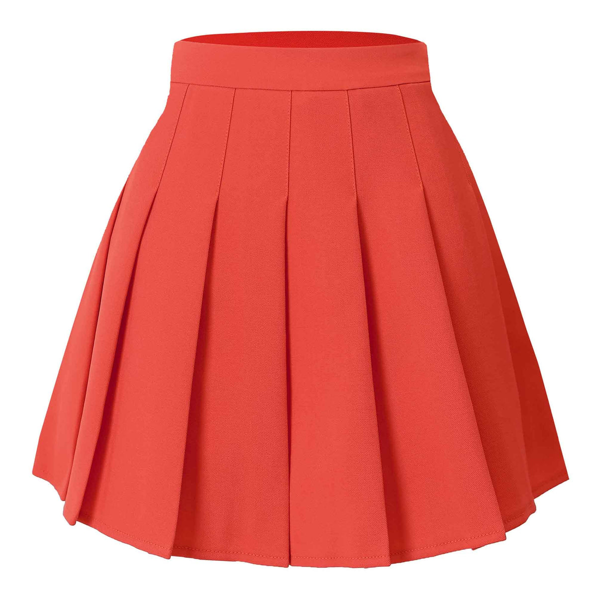 Hoerev Women Girls Short High Waist Pleated Skater Tennis Skirt