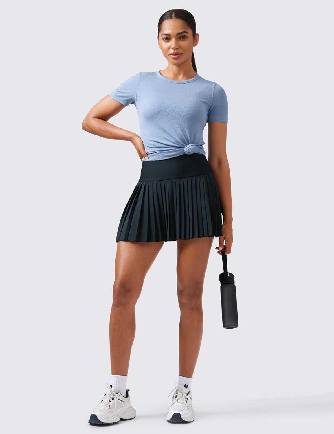 CRZ YOGA High Waisted Pleated Tennis Skirts