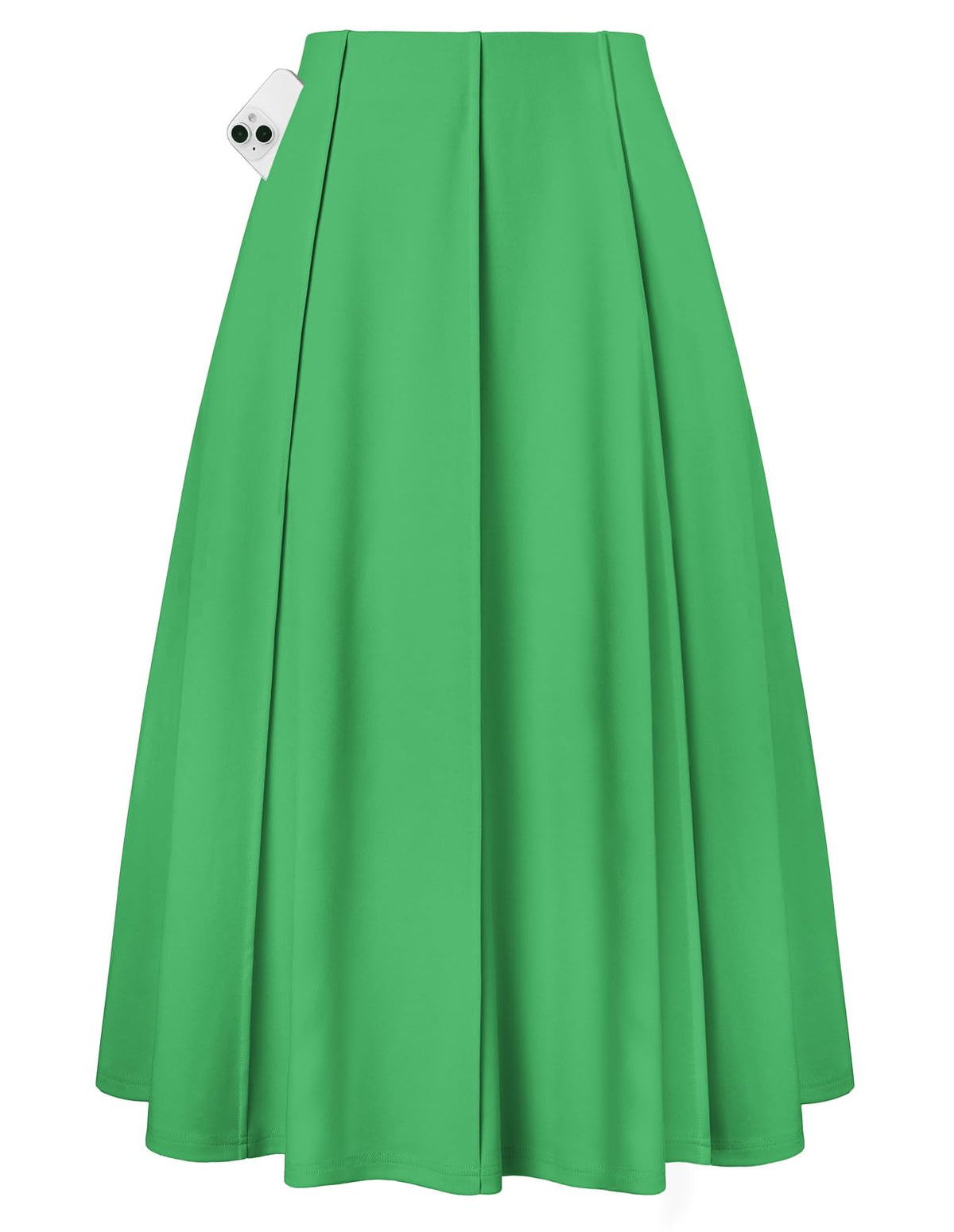 Kate Kasin Women's Midi A Line High Waisted Flowy Skirts with Pockets